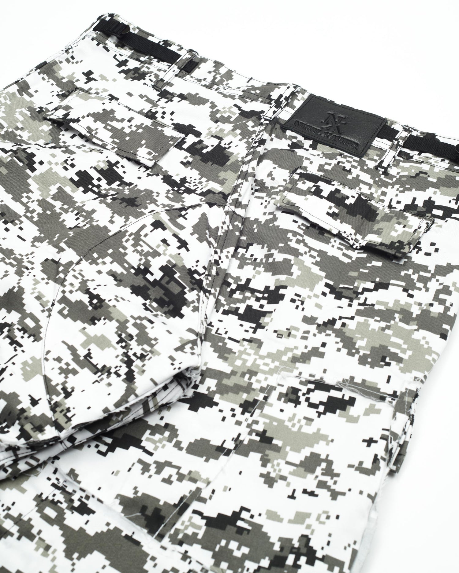White Digital Rework Camo Cargo Pants