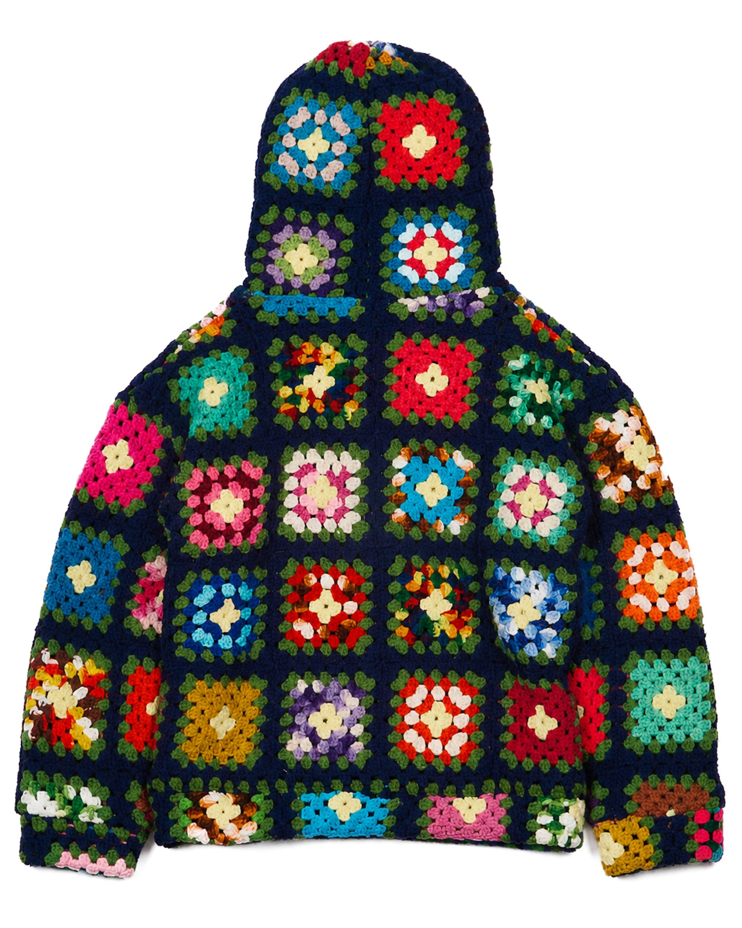 Multicolor Crochet Zip Hoodie