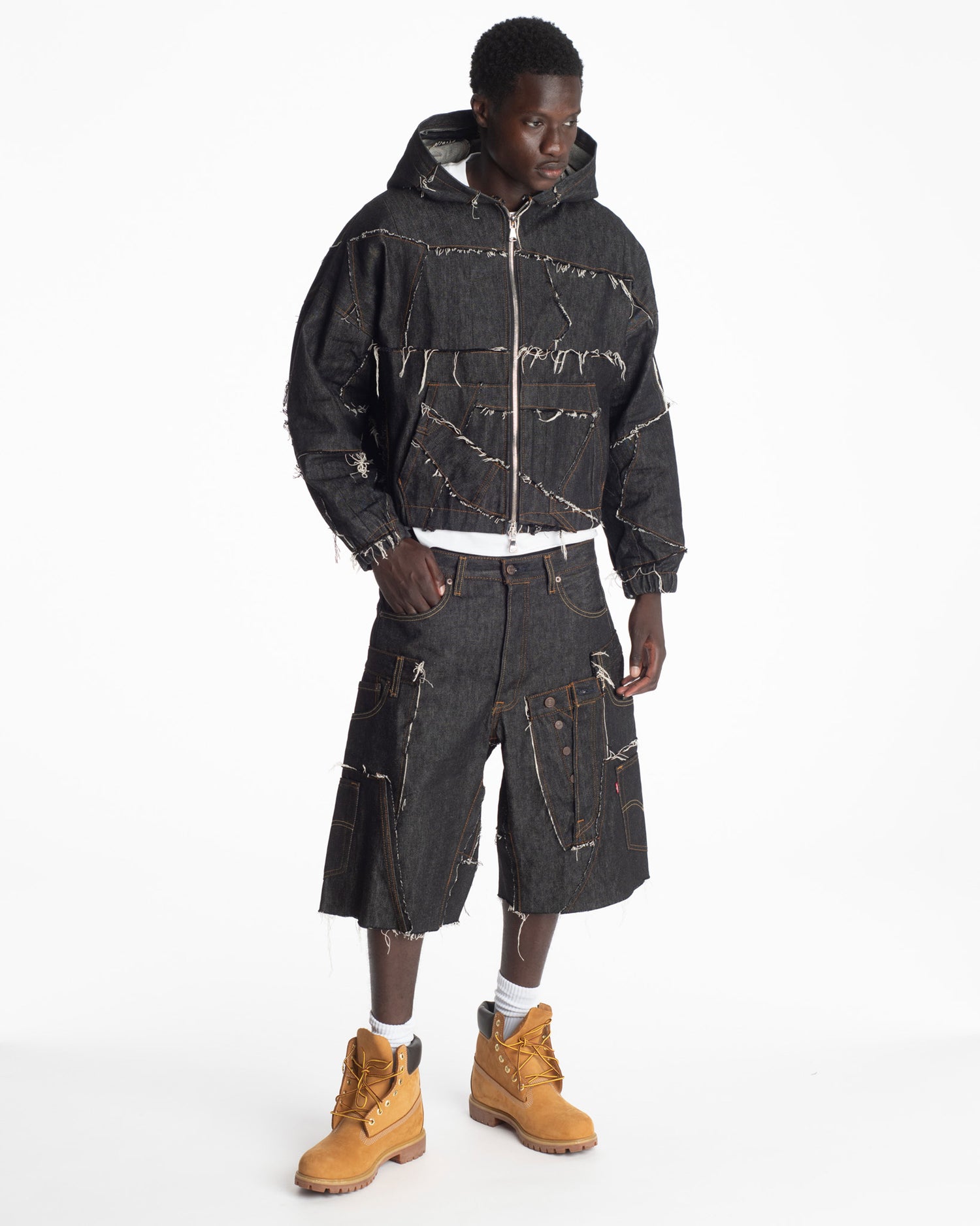 Raw Rework Denim Shorts