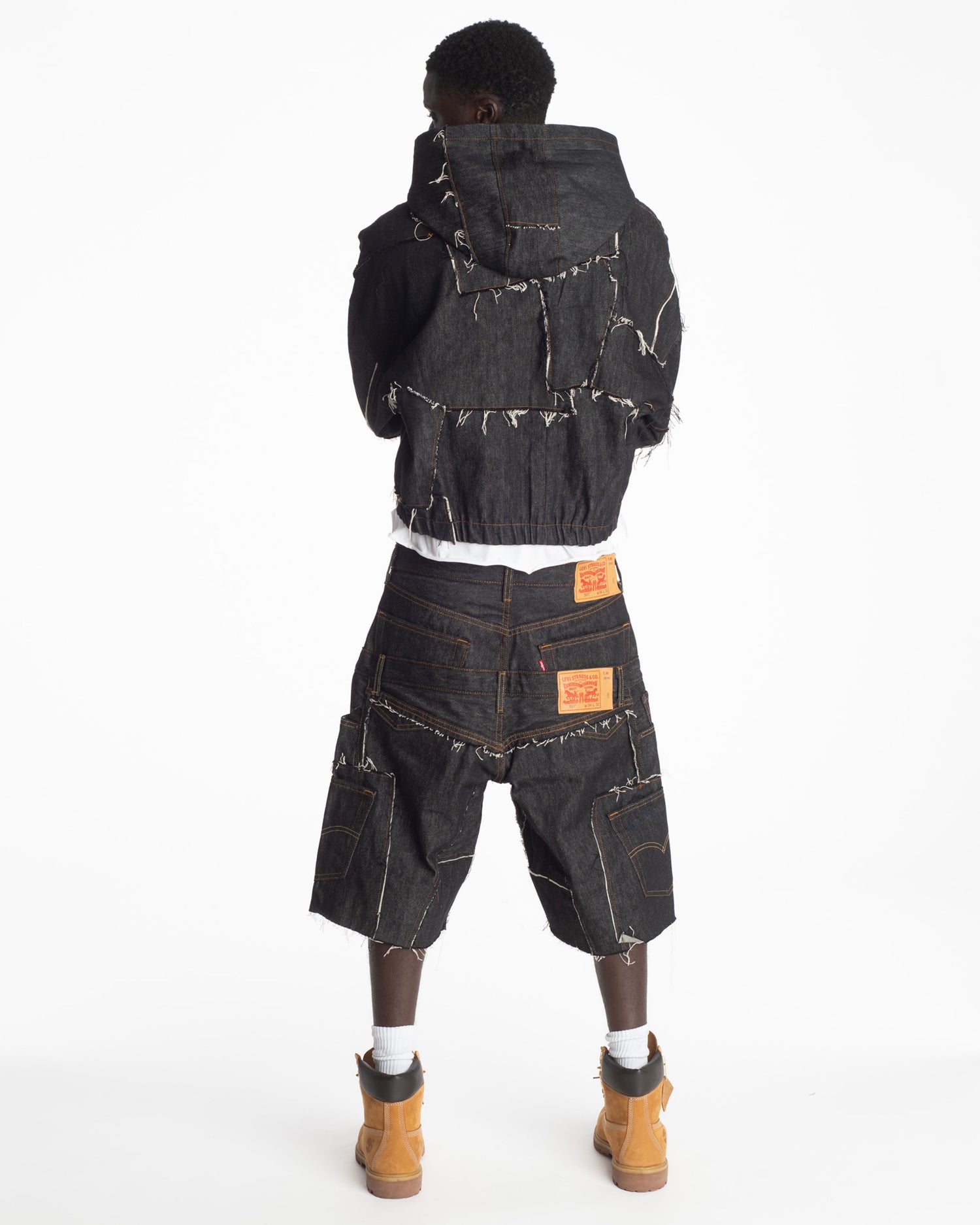 Raw Rework Denim Shorts