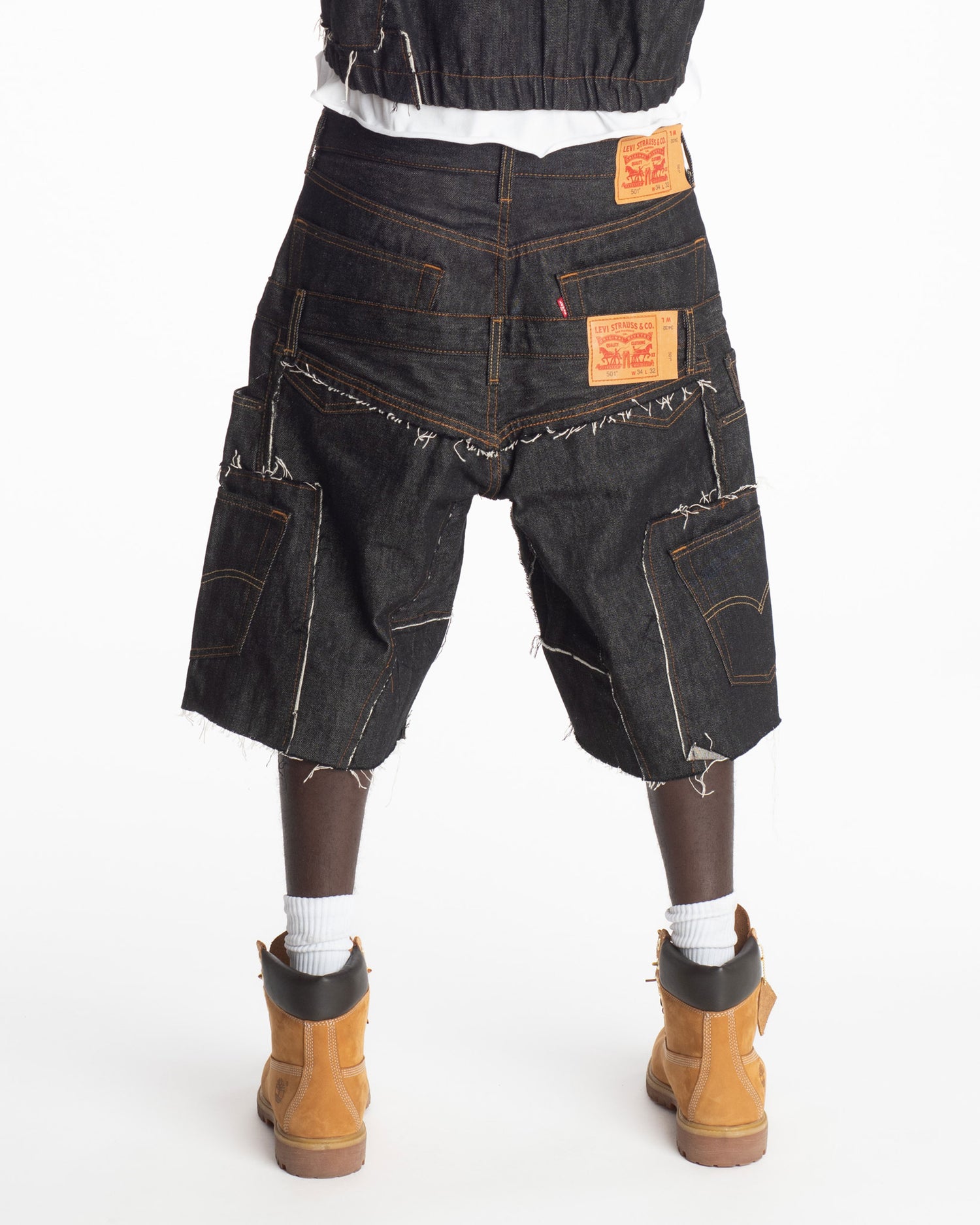 Raw Rework Denim Shorts
