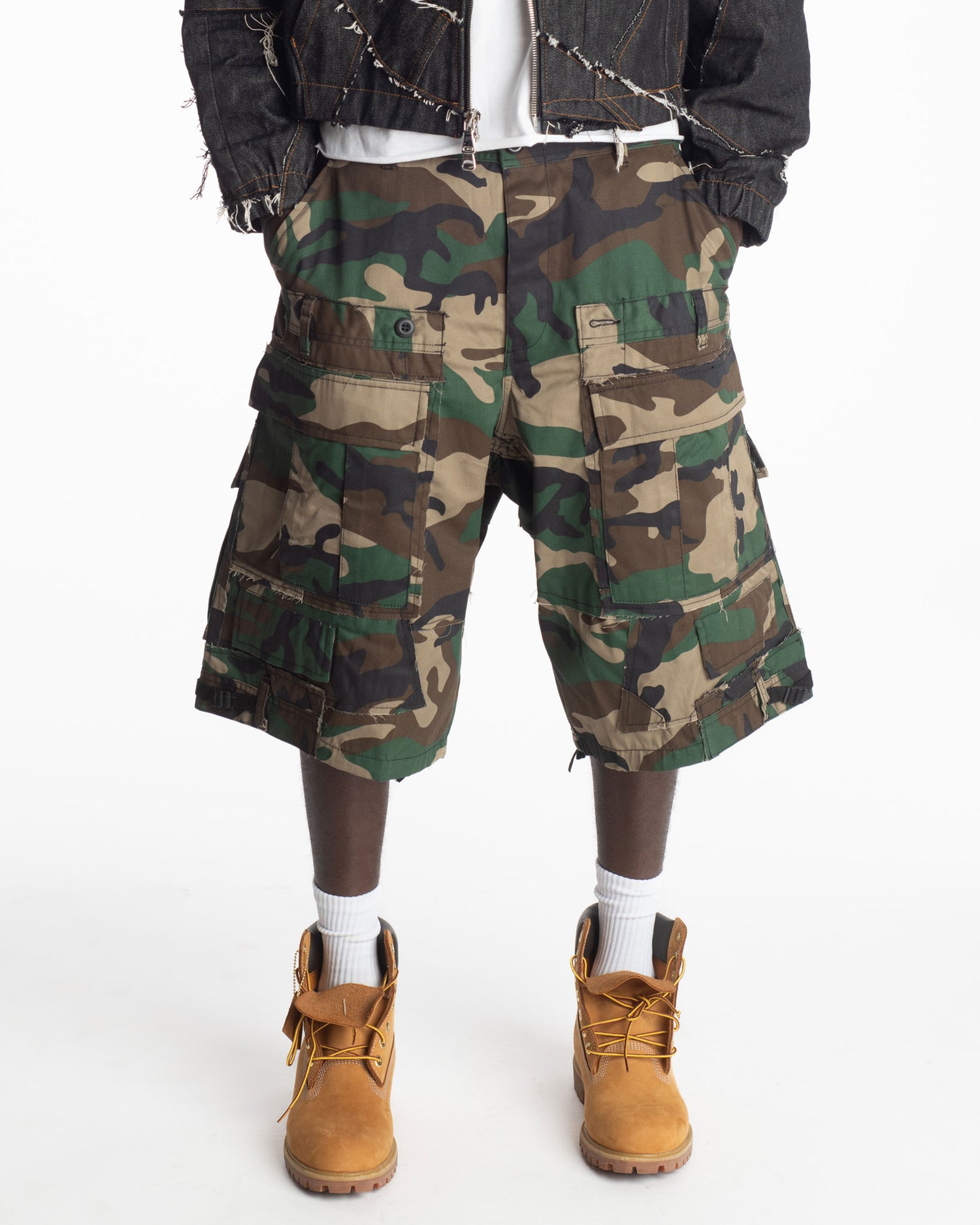 Woodland Rework Camo Cargo Shorts