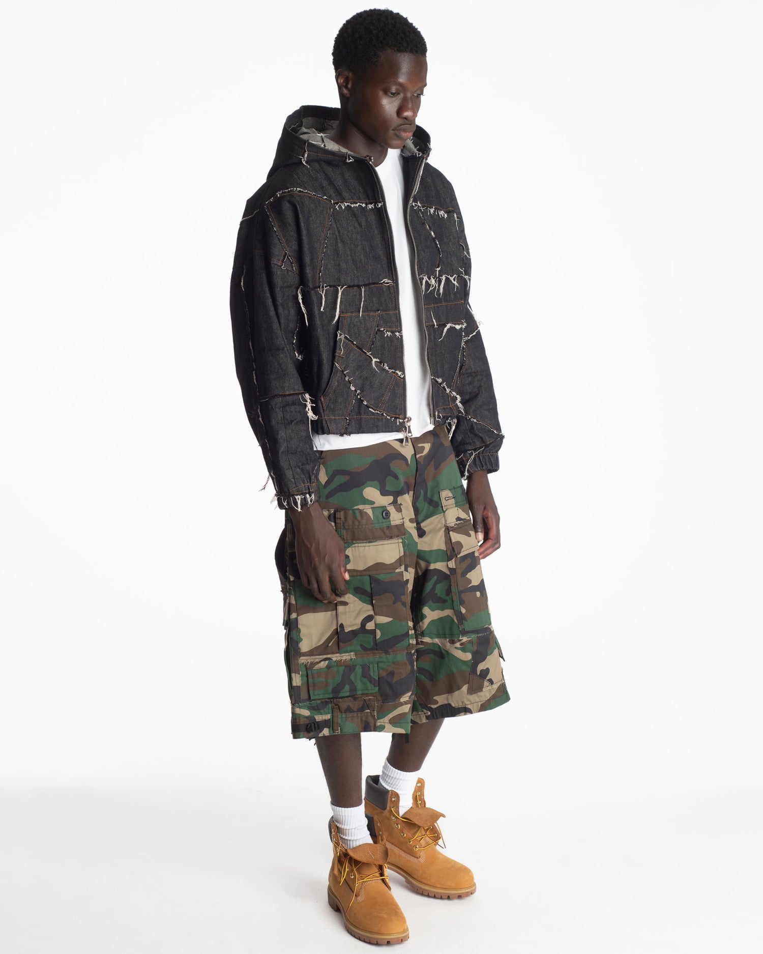Woodland Rework Camo Cargo Shorts