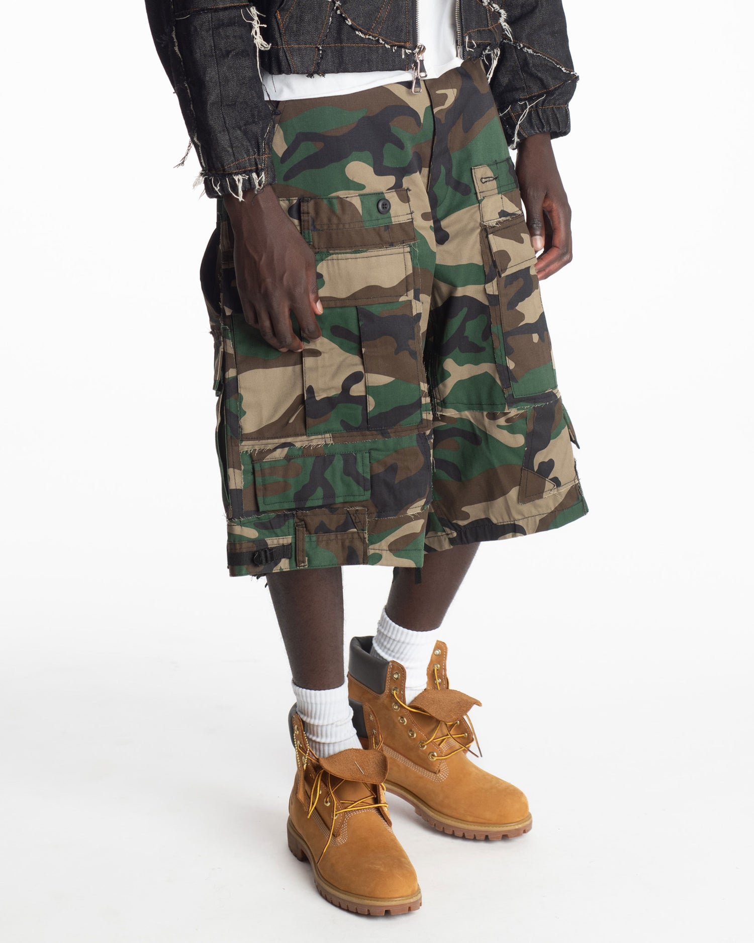 Woodland Rework Camo Cargo Shorts