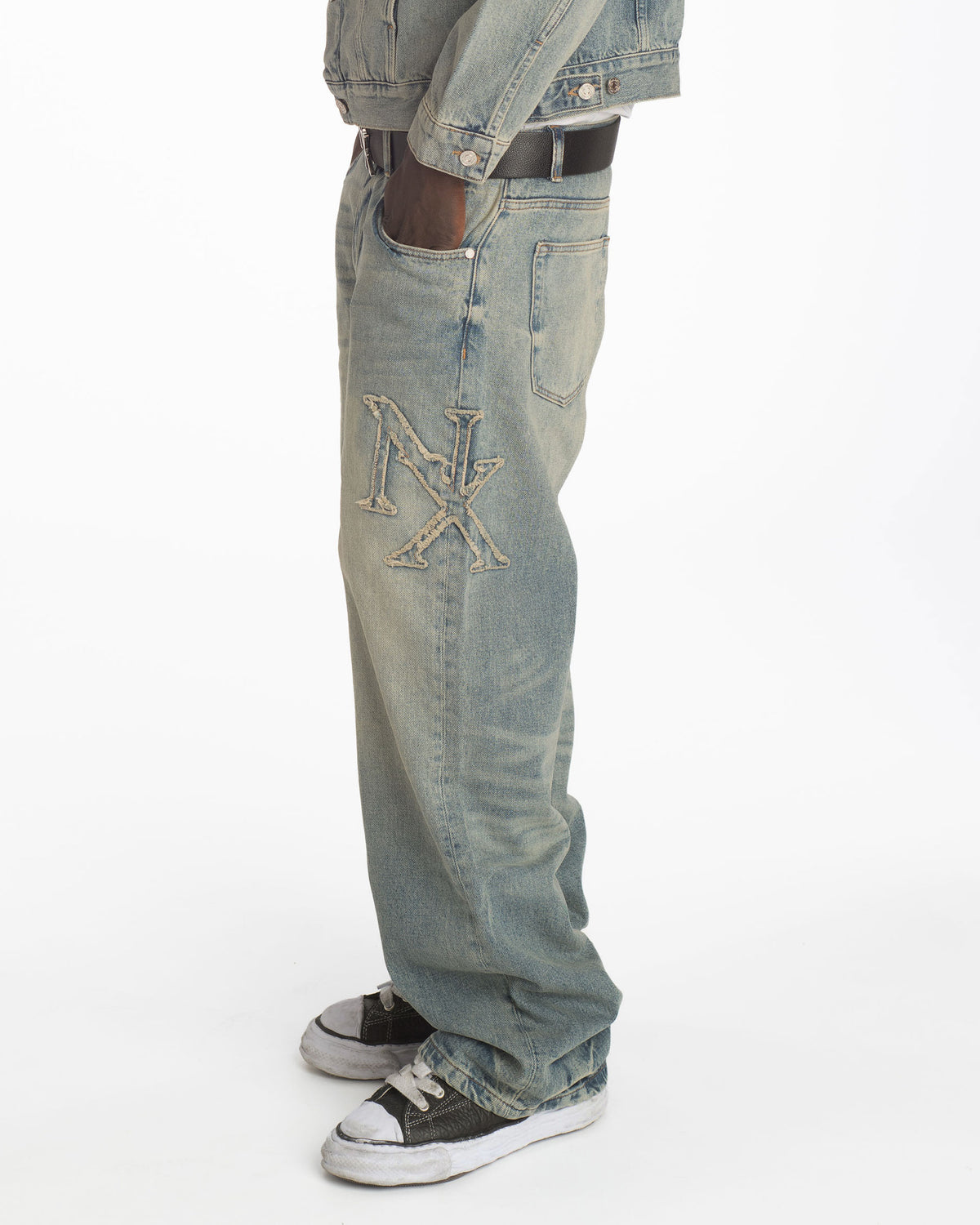 Logo Patch Denim Jeans