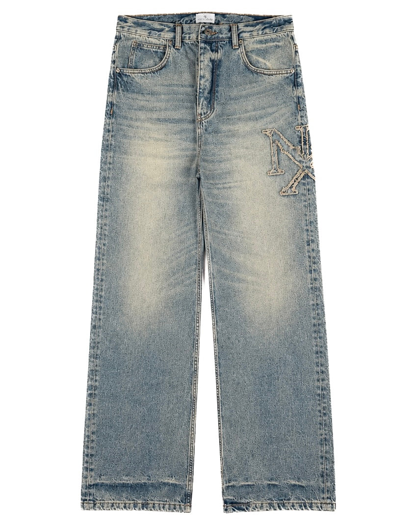 Logo Patch Denim Jeans