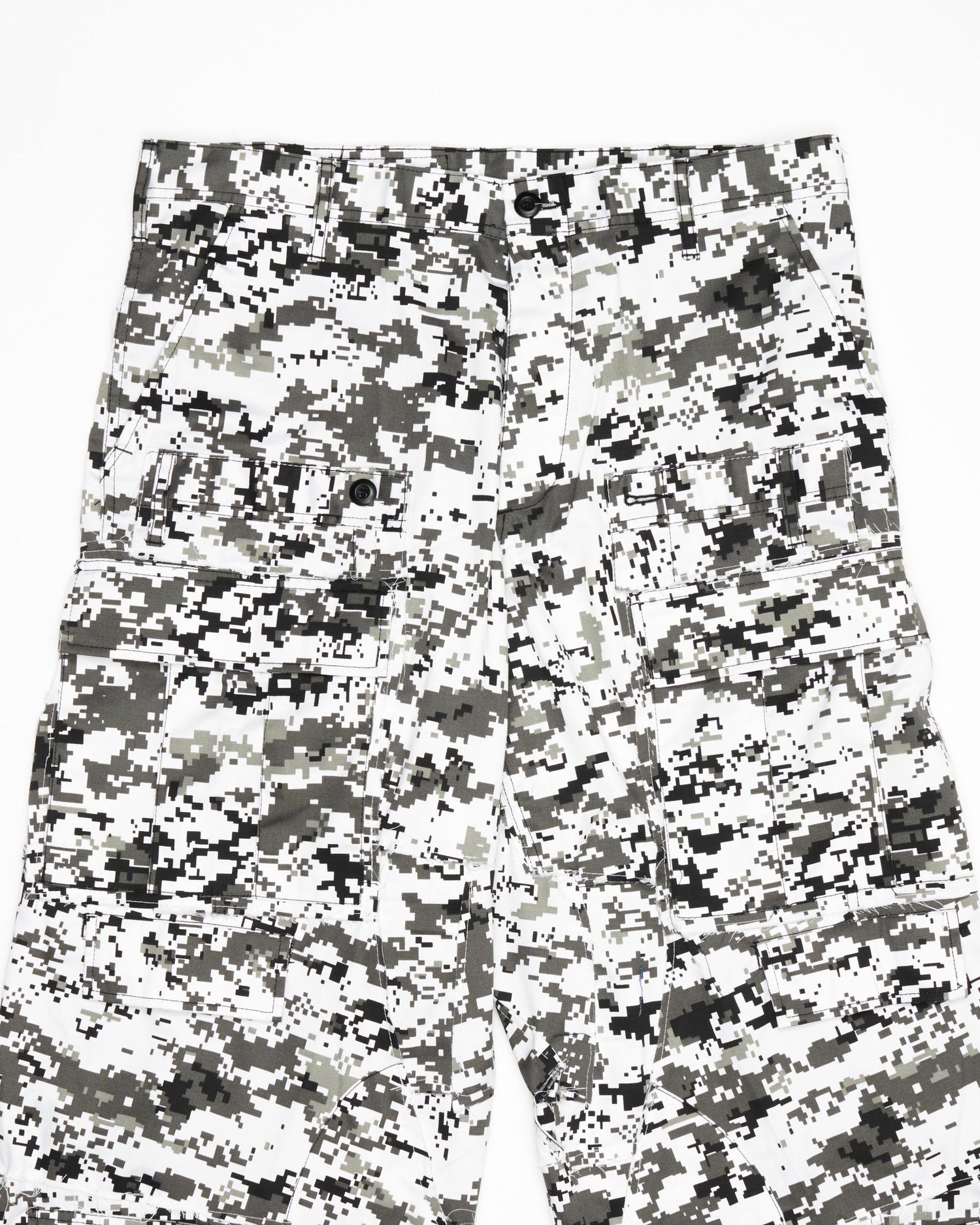 White Digital Rework Camo Cargo Pants