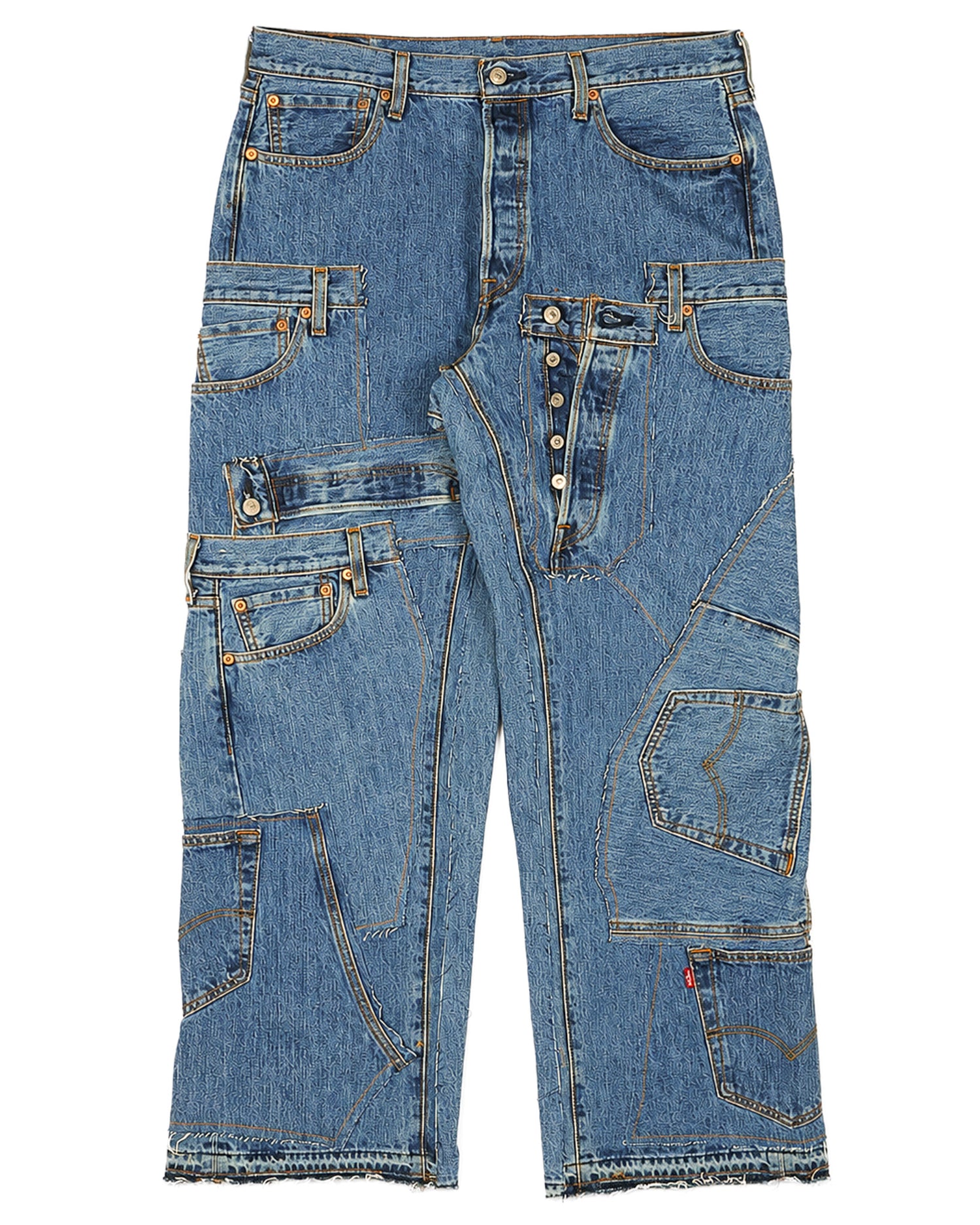 Medium Wash Rework Denim Jeans