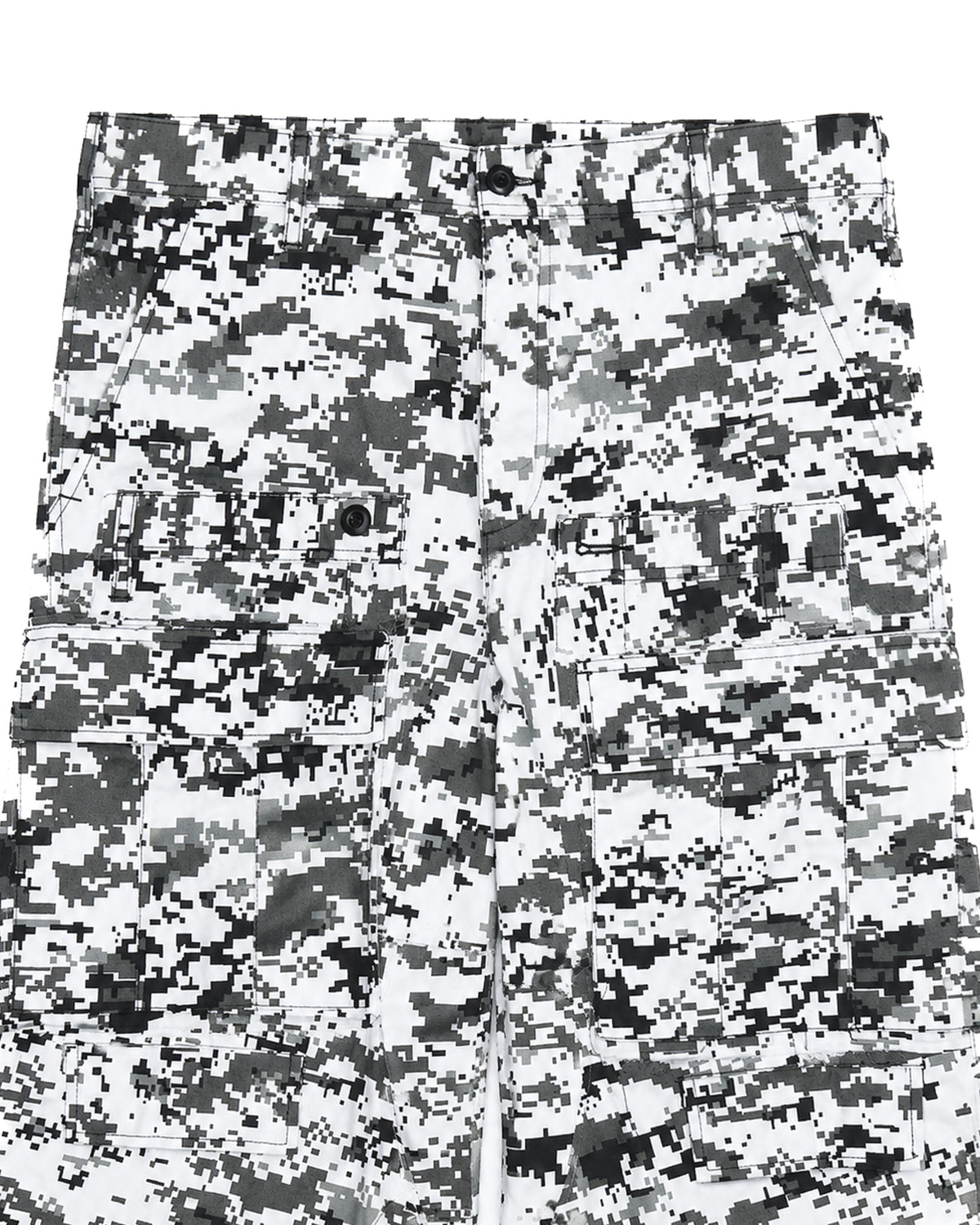 White Digital Rework Camo Cargo Pants