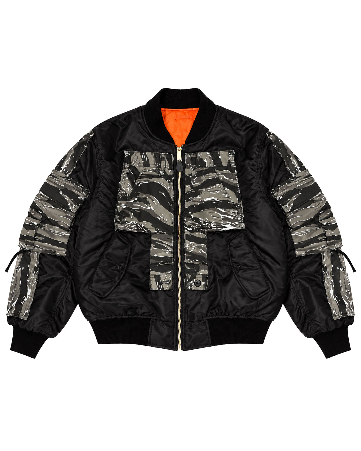Urban Tiger Camo Cargo Bomber Jacket