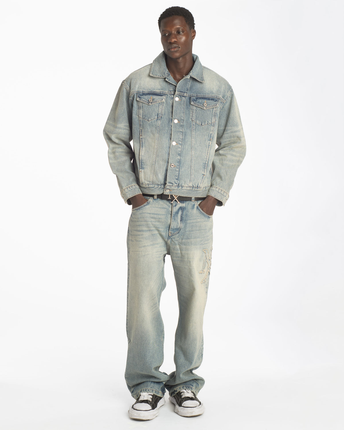 Logo Patch Denim Jeans