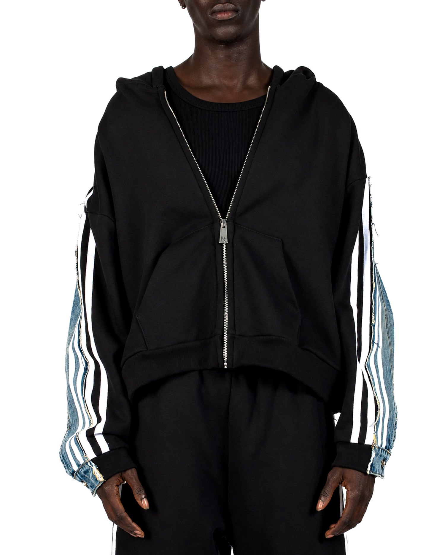 Black Hybrid Hoodie
