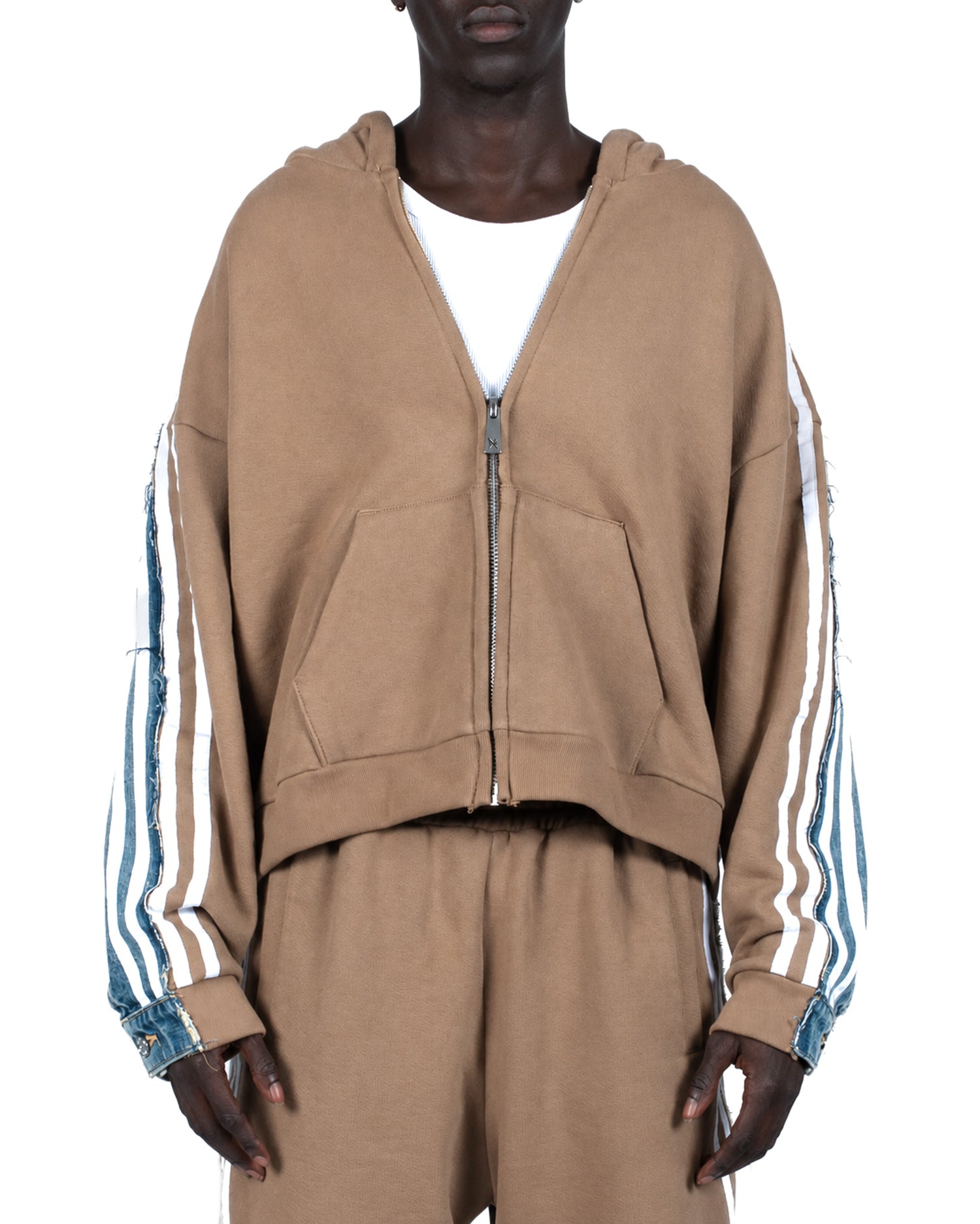 Tan Hybrid Hoodie