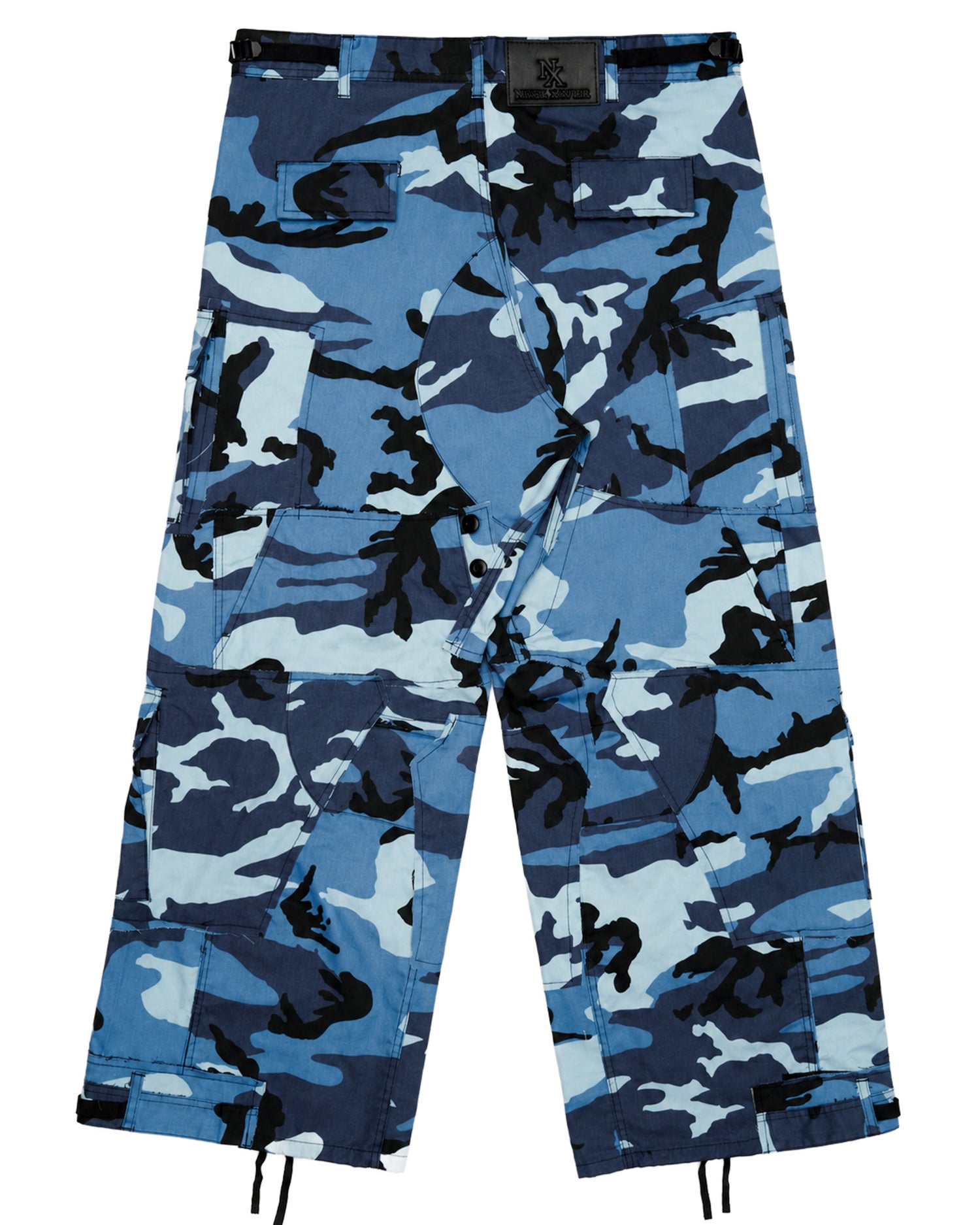 Sky Blue Rework Camo Cargo Pants