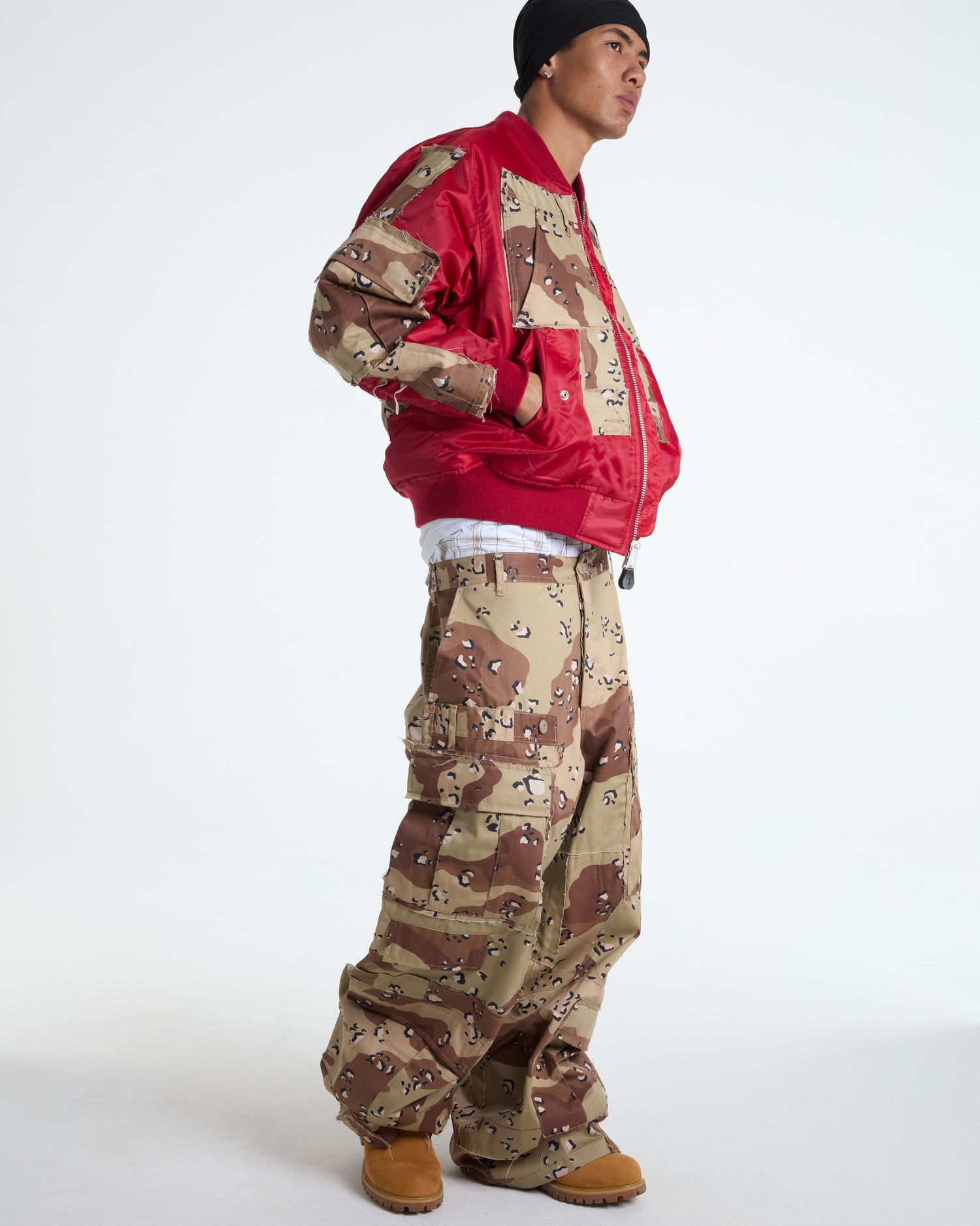 Desert Camo Cargo Bomber Jacket