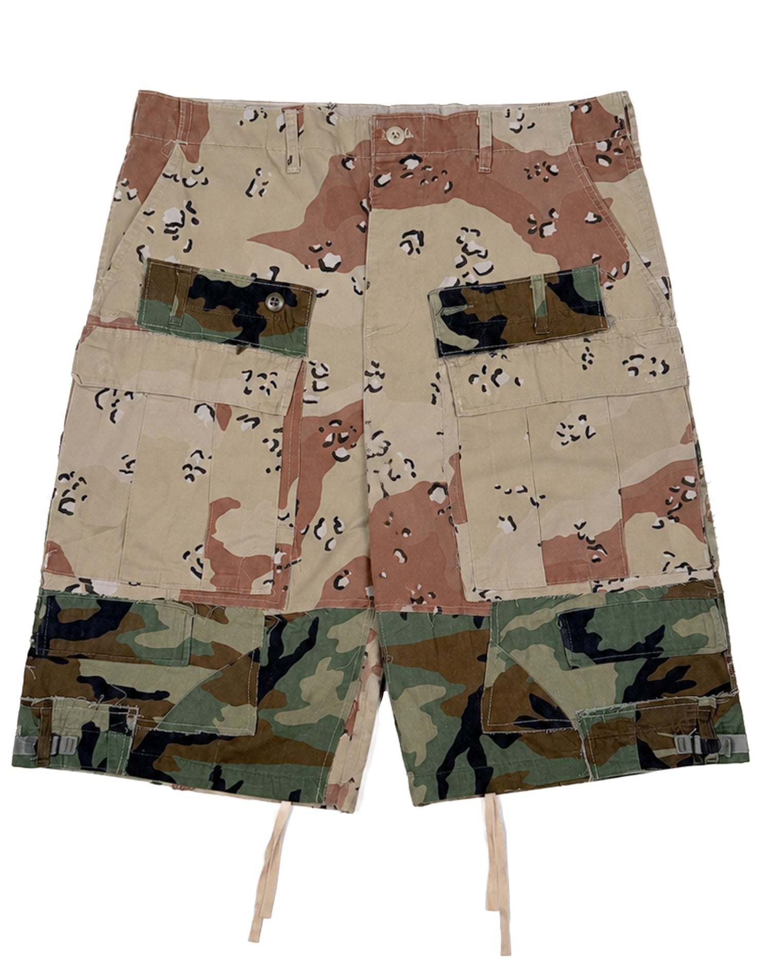 Vintage Woodland/Desert Rework Camo Cargo Shorts