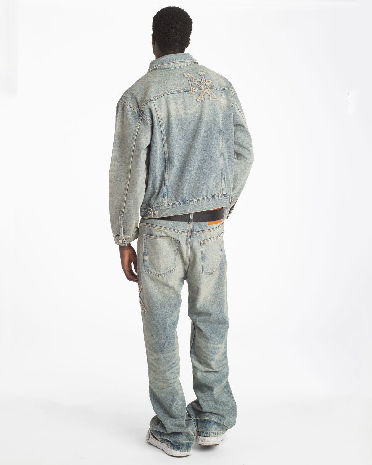 Logo Patch Denim Trucker Jacket
