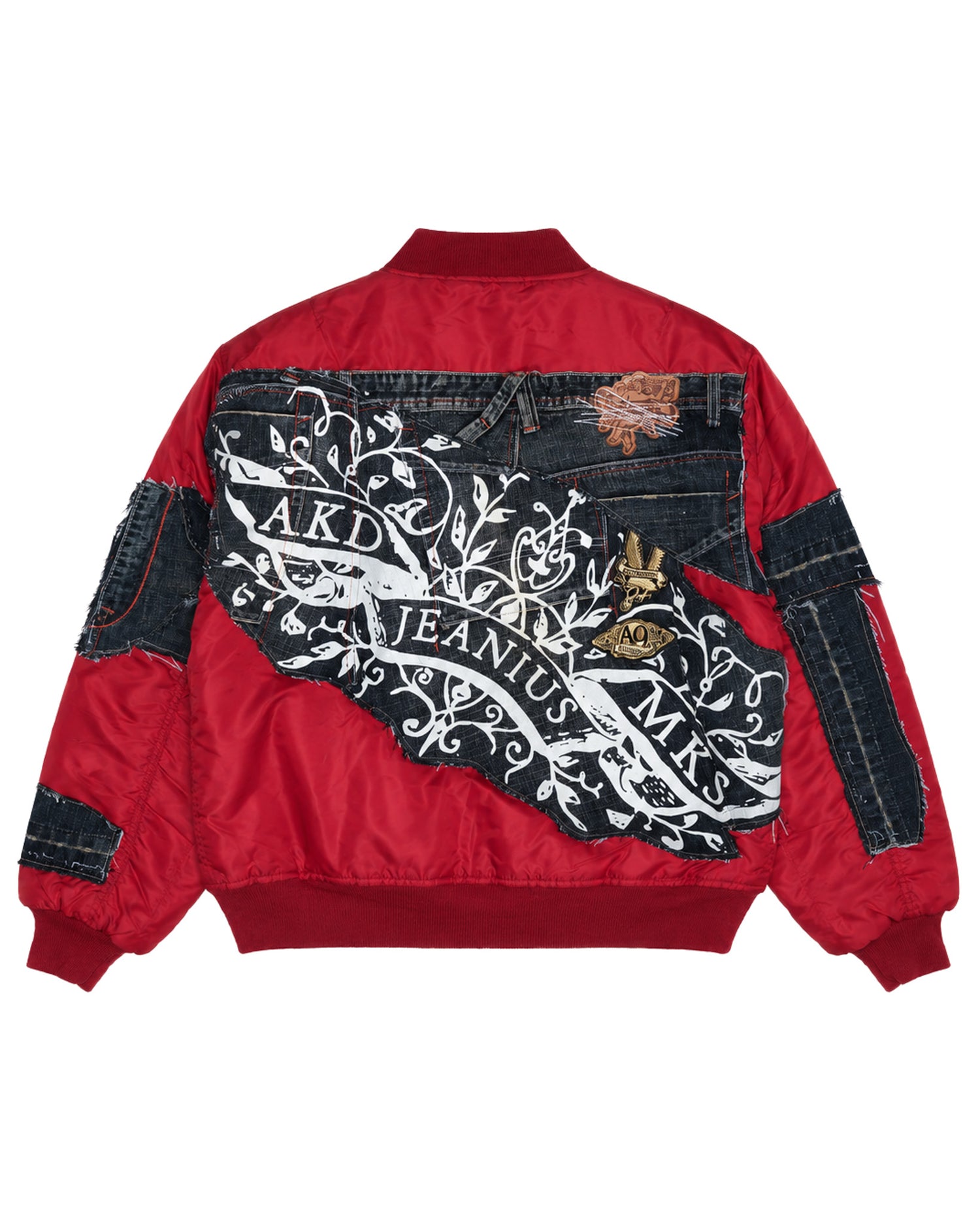Akademiks Dark Wash Denim Bomber Jacket
