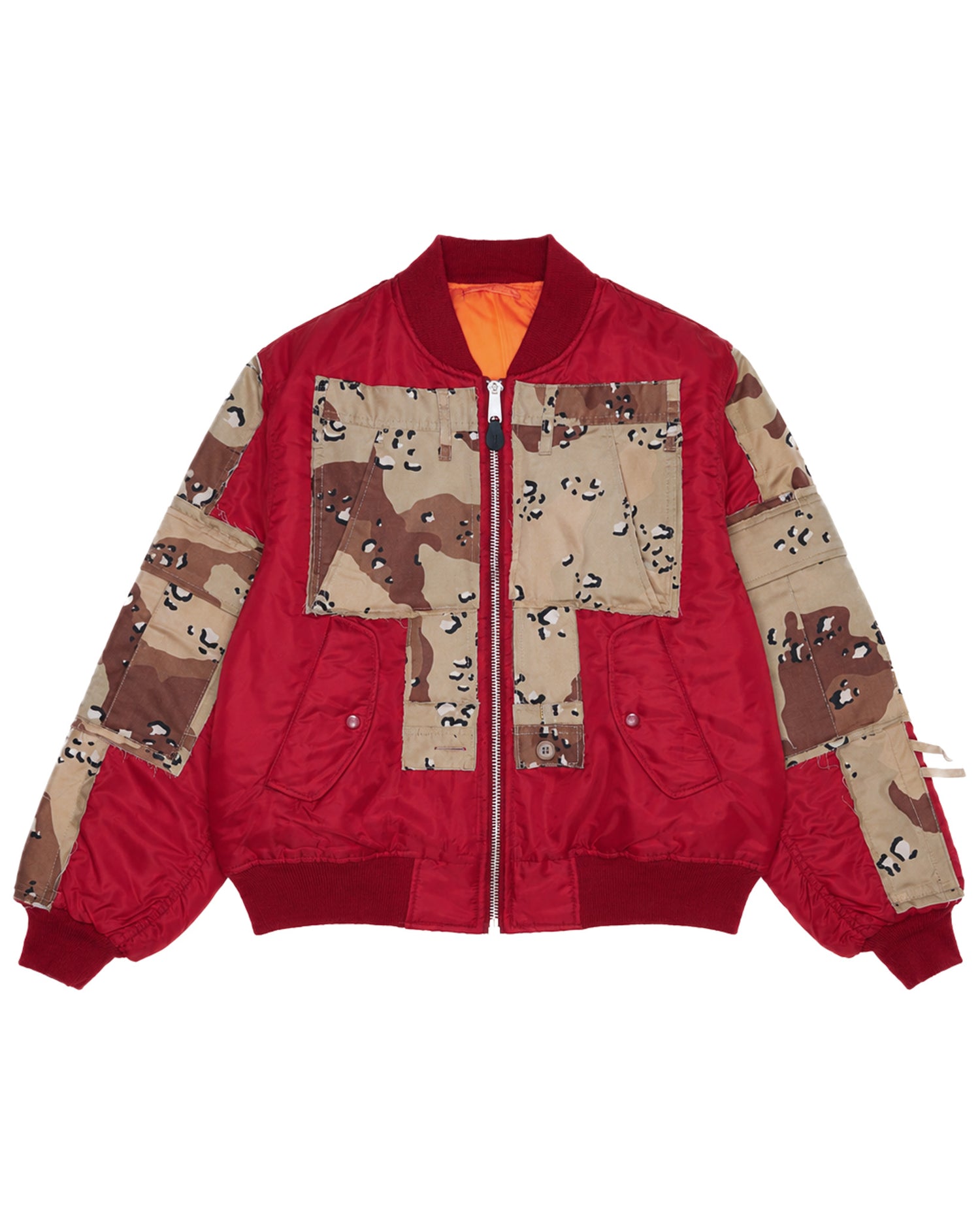 Desert Camo Cargo Bomber Jacket