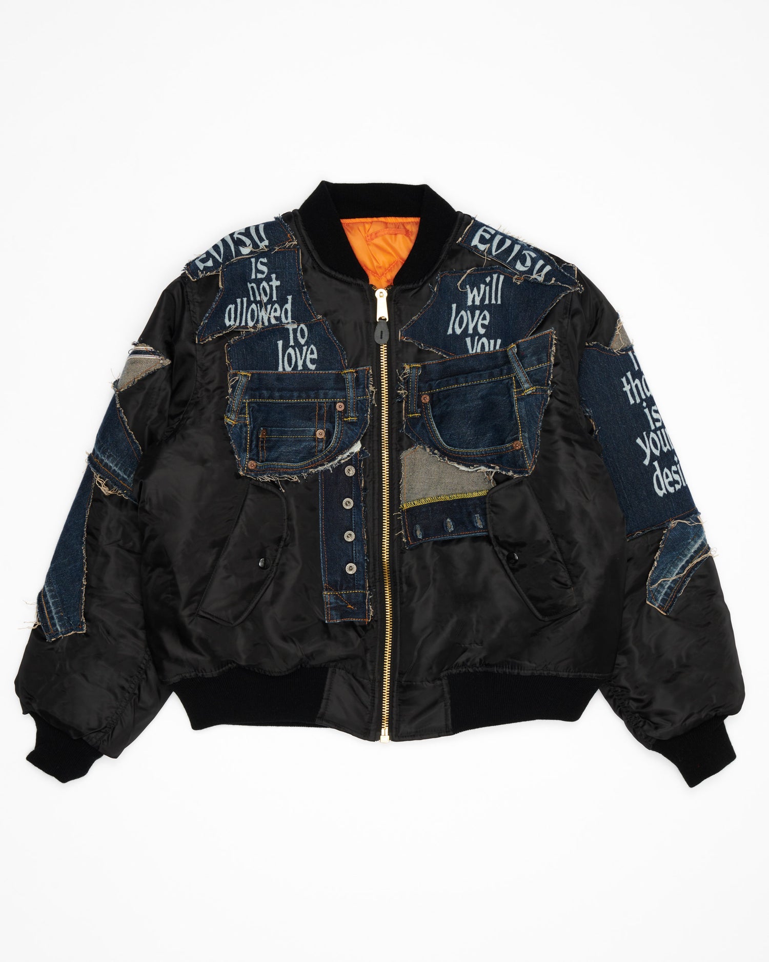 Evisu Denim Bomber Jacket
