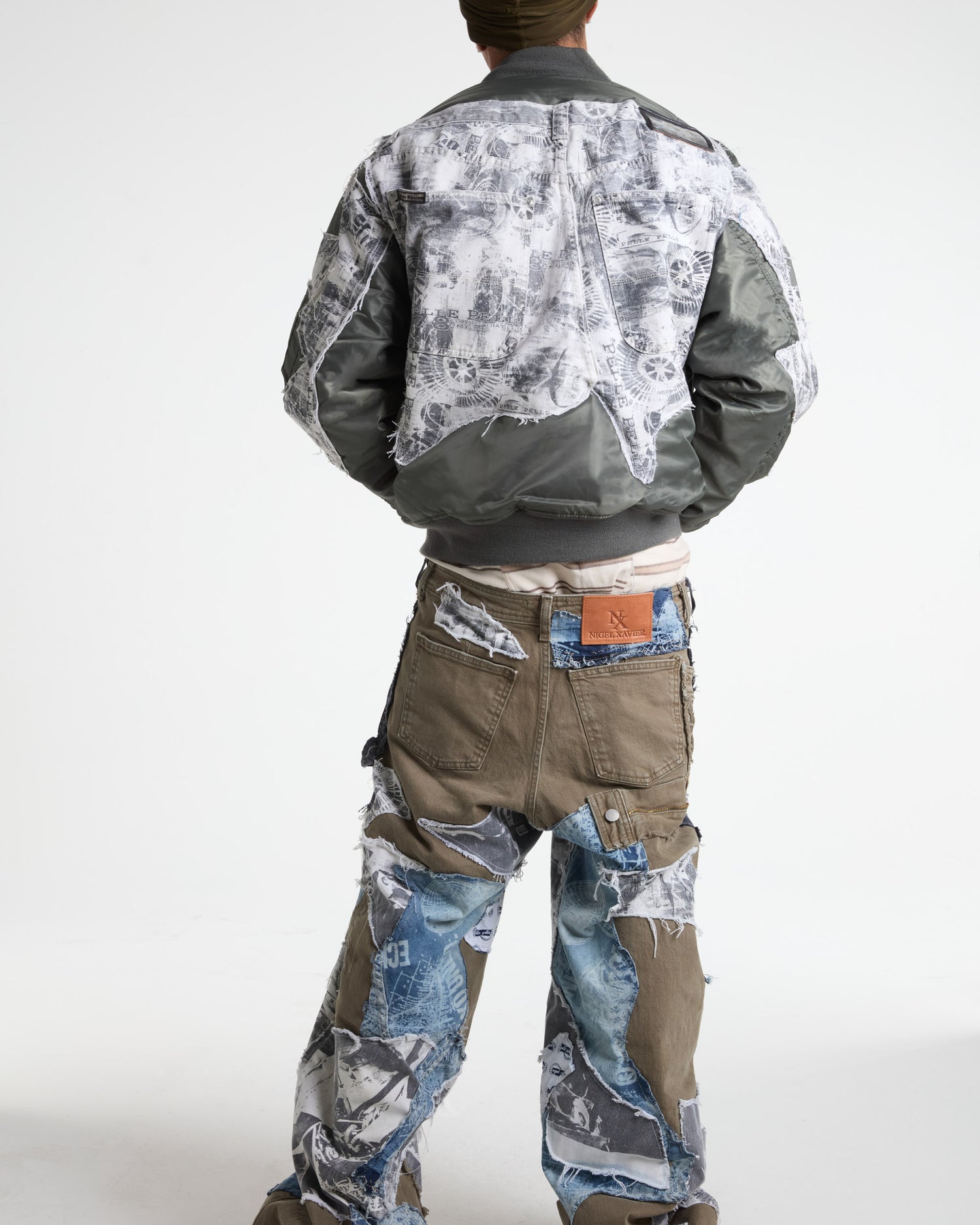 Pelle Pelle Denim Bomber Jacket