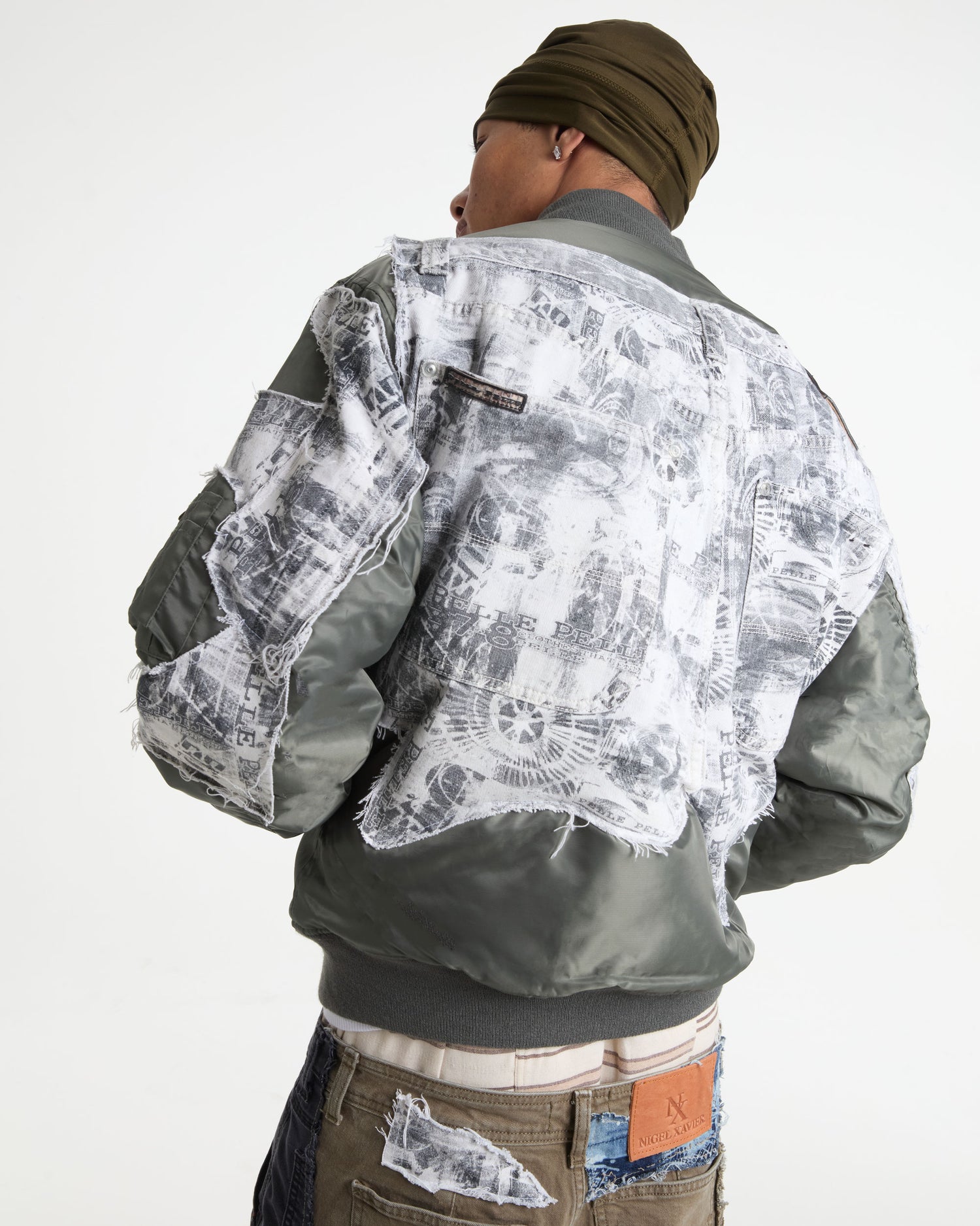 Pelle Pelle Denim Bomber Jacket
