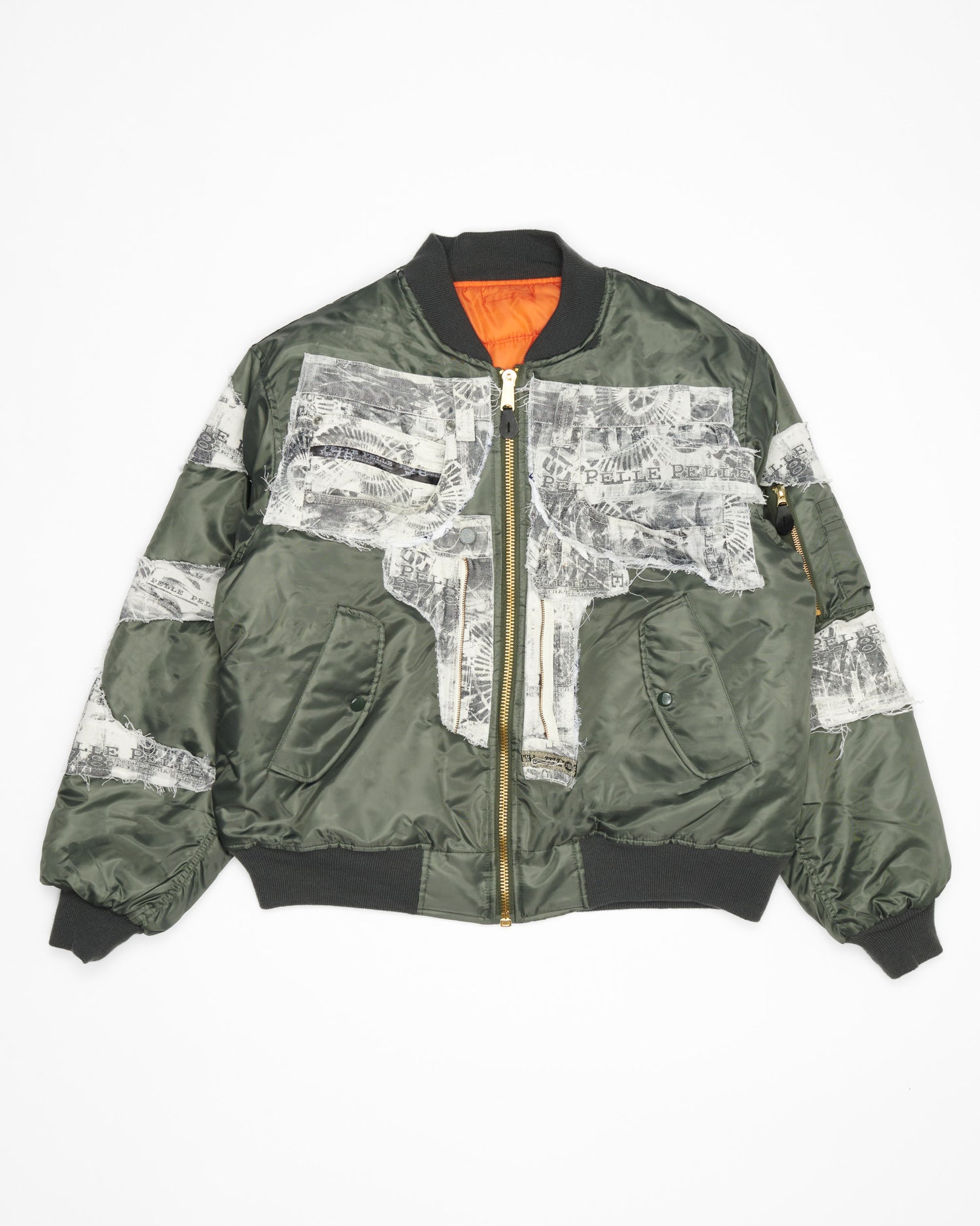Pelle Pelle Denim Bomber Jacket