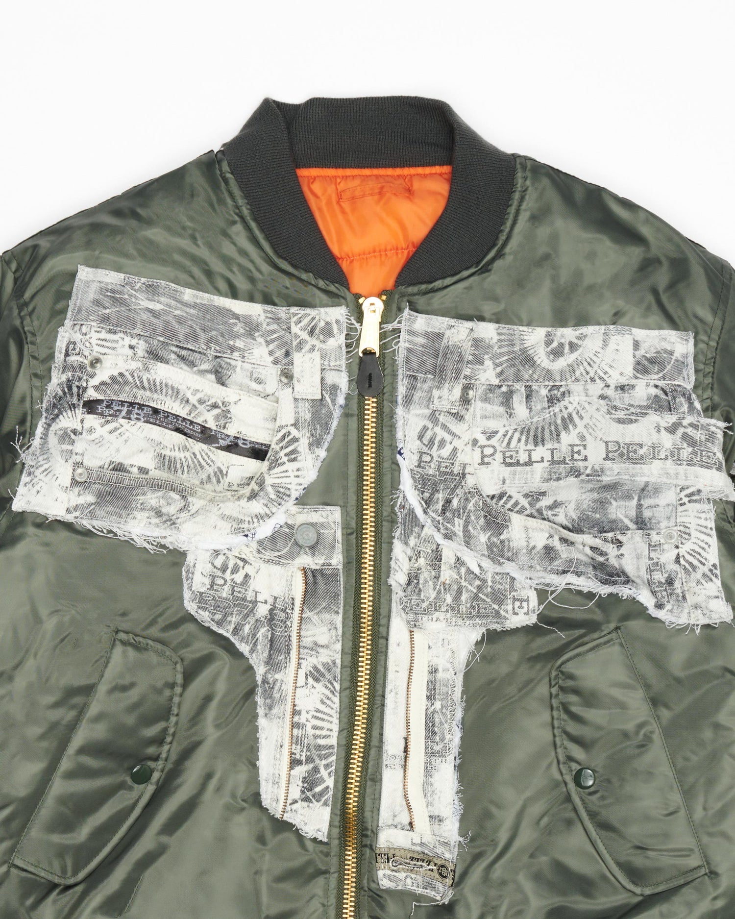 Pelle Pelle Denim Bomber Jacket