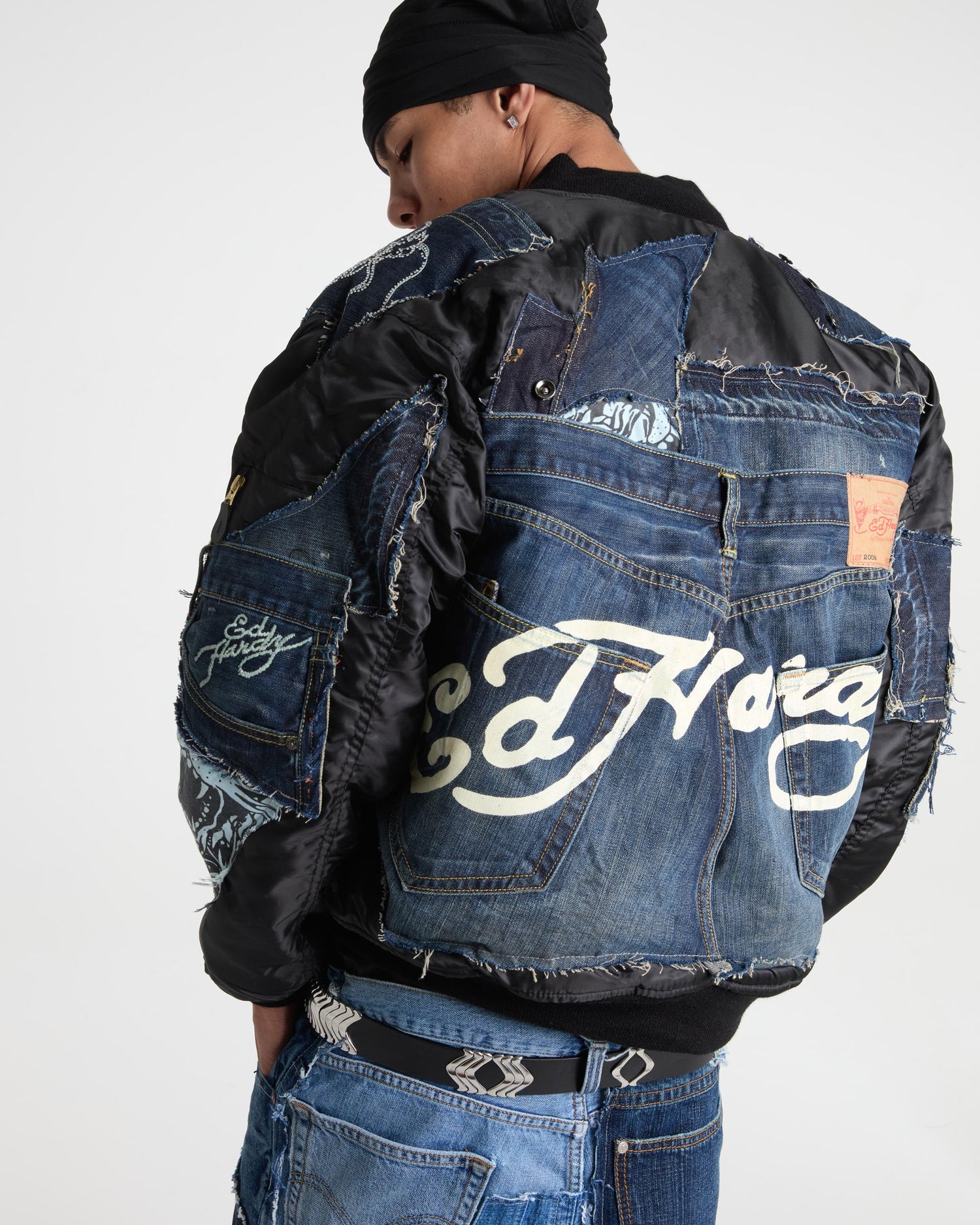 Ed Hardy Rhinestoned Bomber Jacket