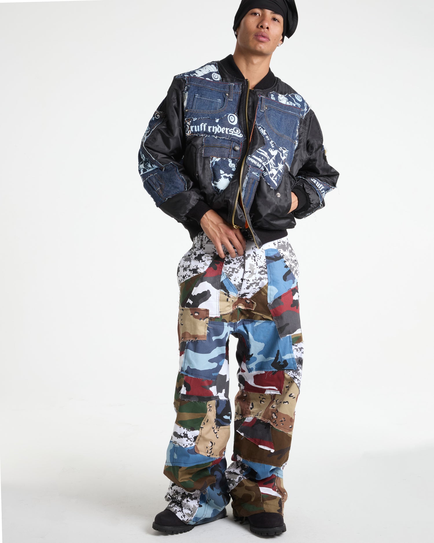 Ruff Ryder Dark Wash Denim Bomber Jacket