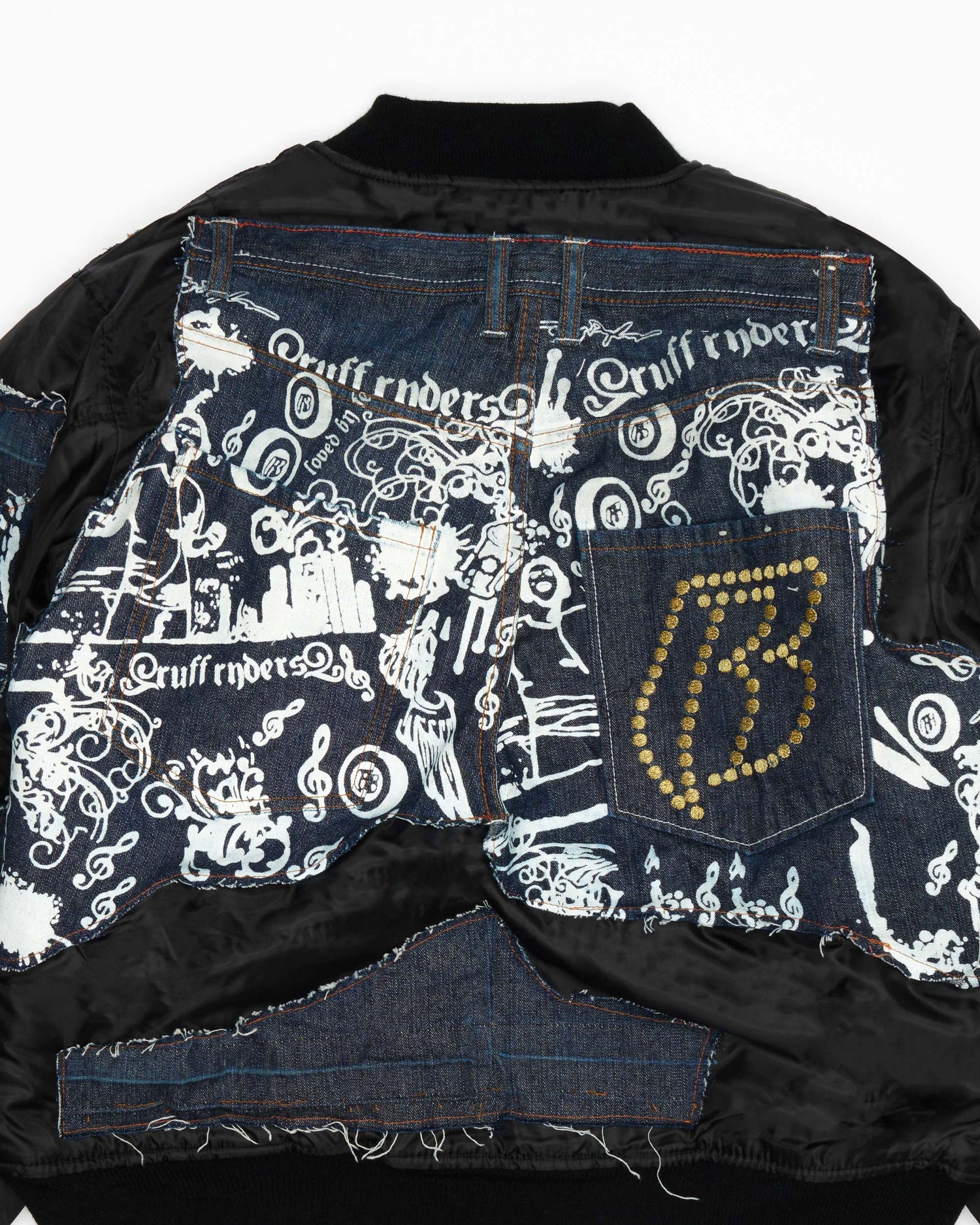 Ruff Ryder Dark Wash Denim Bomber Jacket
