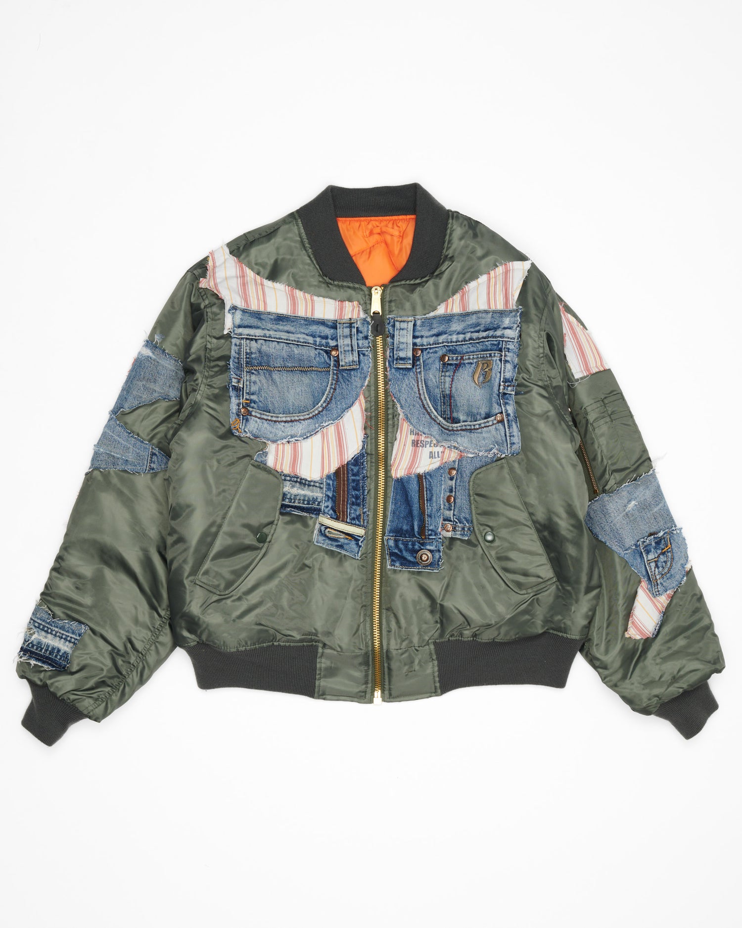Ruff Ryder Light Wash Denim Bomber Jacket