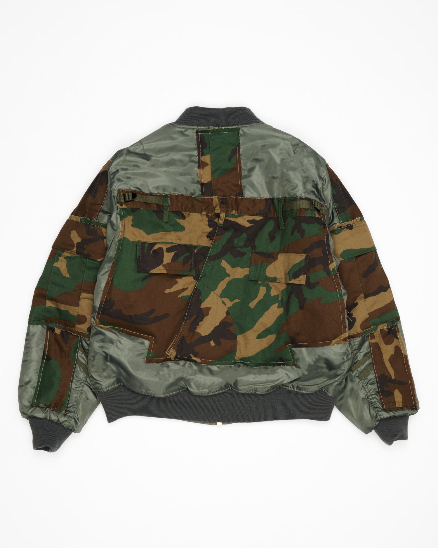 Woodland Camo Cargo Bomber Jacket