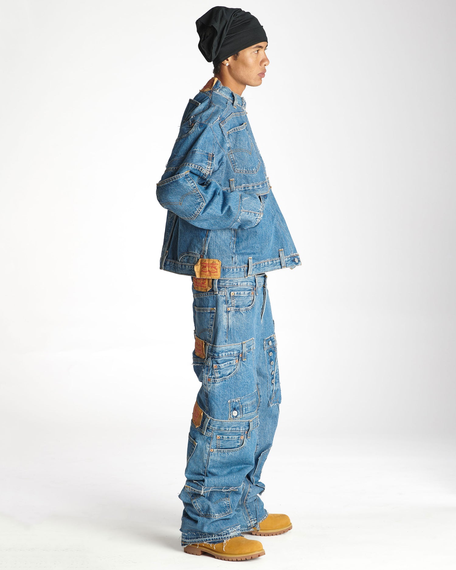 Medium Wash Rework Denim Jacket
