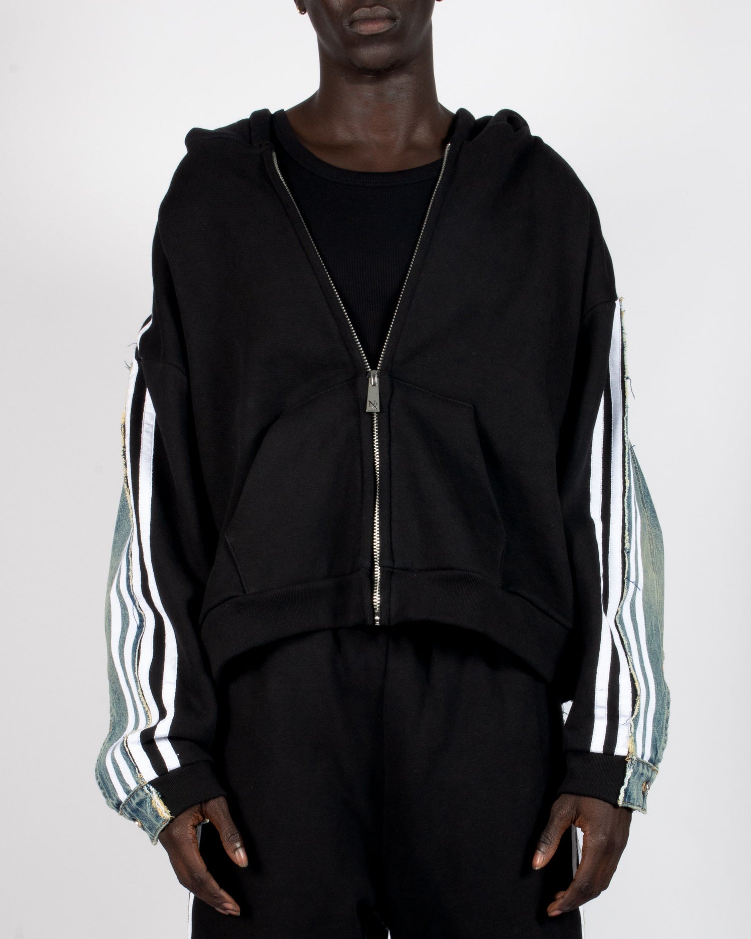 Black Hybrid Hoodie
