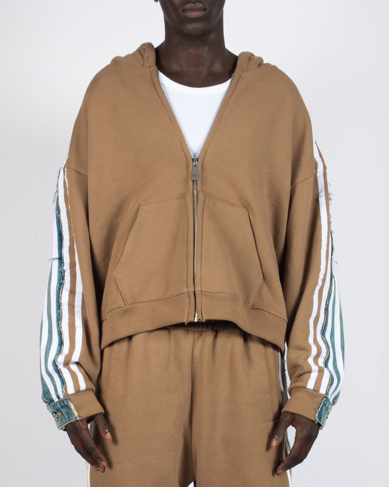 Tan Hybrid Hoodie