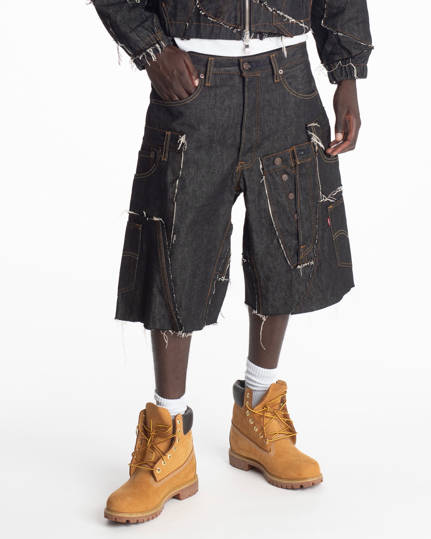 Raw Rework Denim Shorts