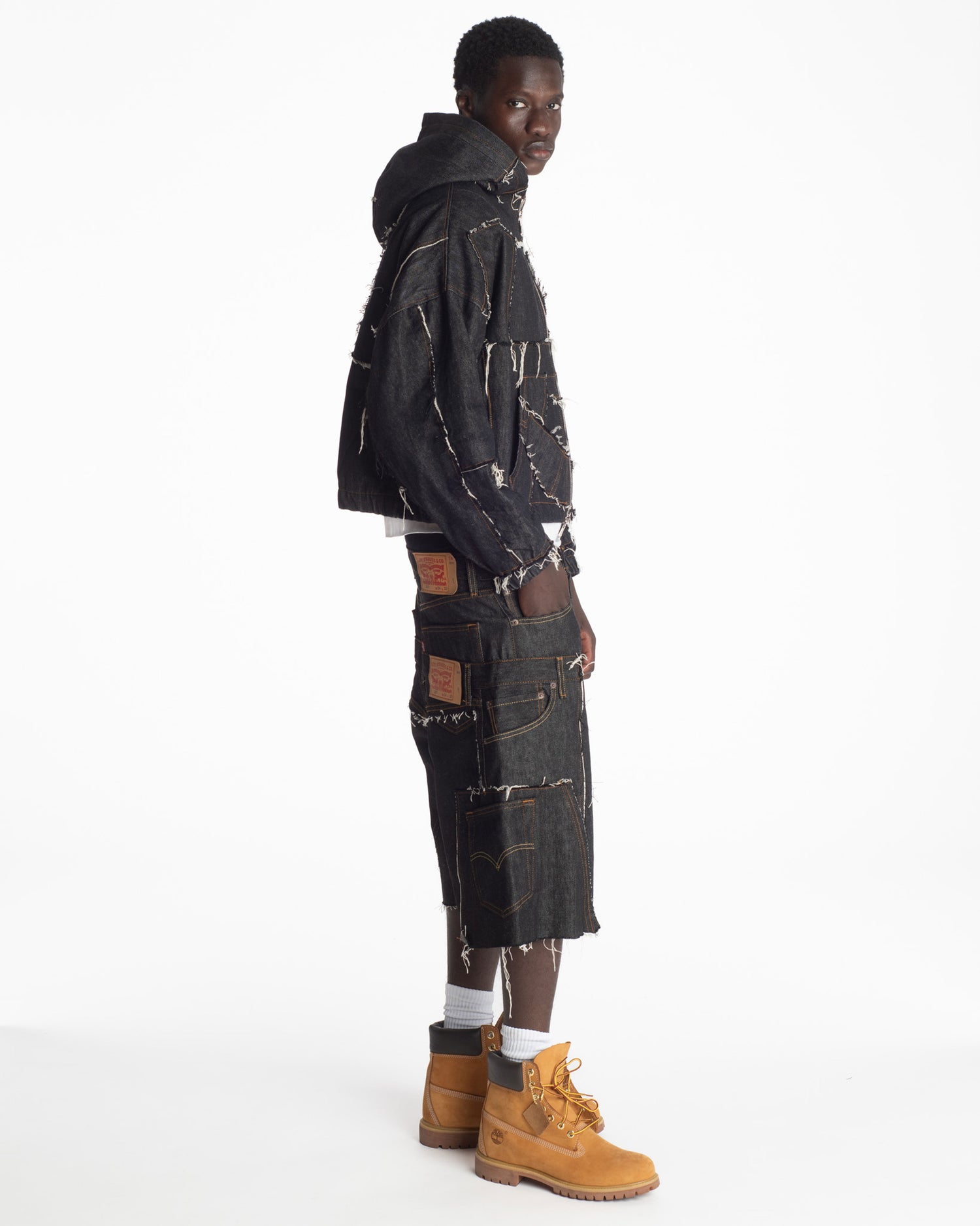 Raw Rework Denim Shorts