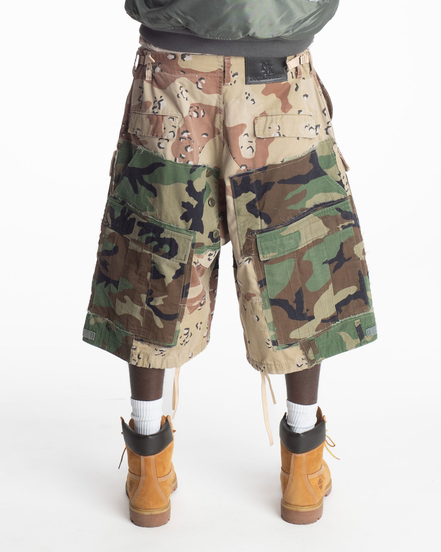 Vintage Woodland/Desert Rework Camo Cargo Shorts