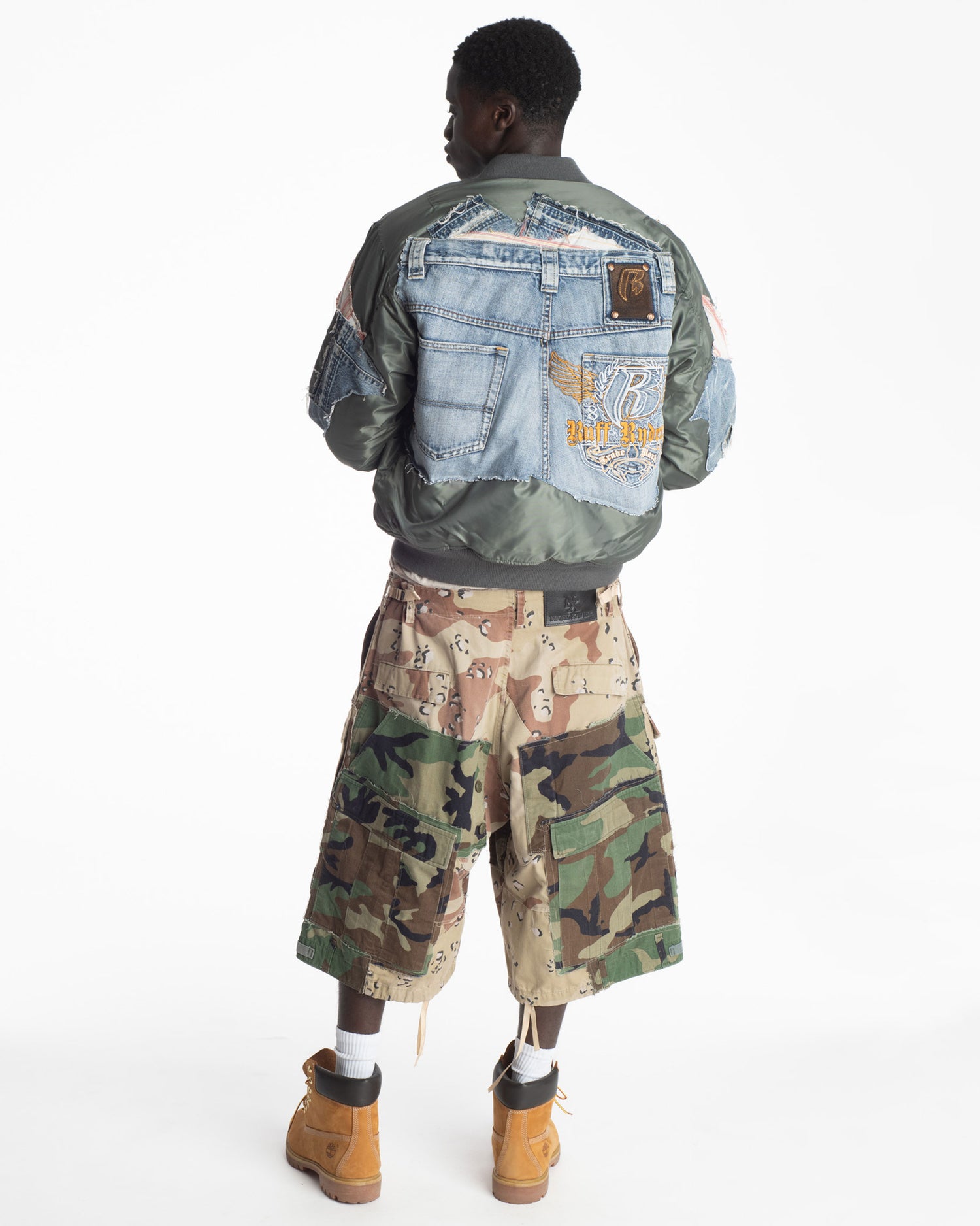 Vintage Woodland/Desert Rework Camo Cargo Shorts