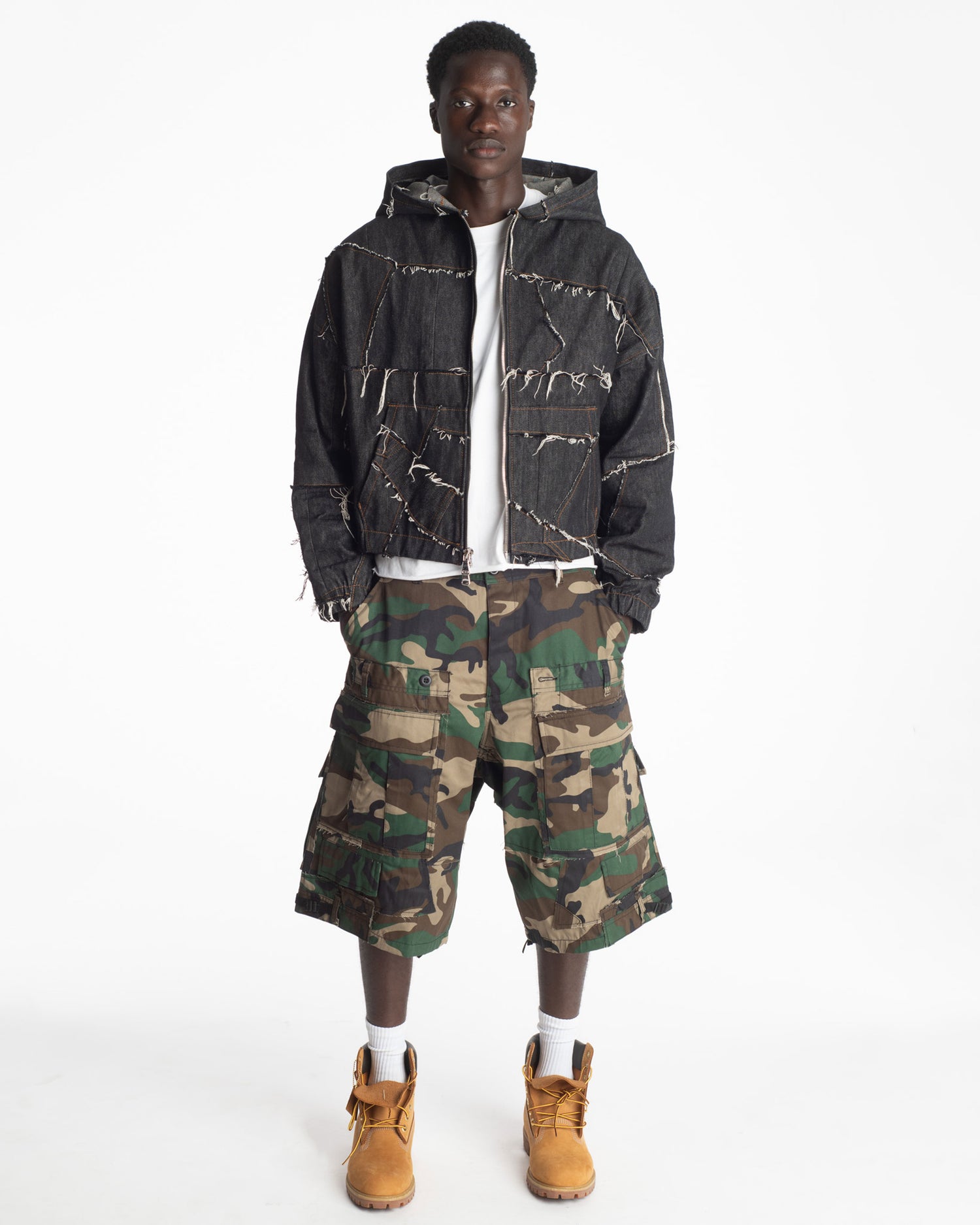 Woodland Rework Camo Cargo Shorts