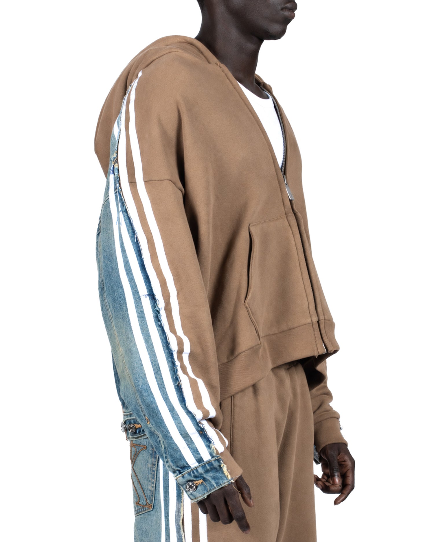 Tan Hybrid Hoodie
