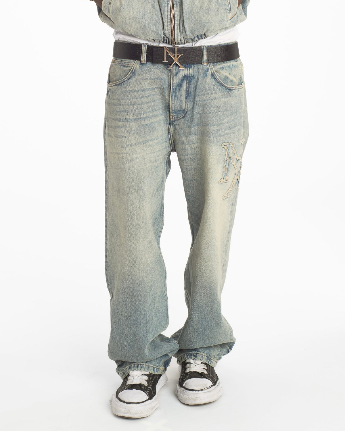 Logo Patch Denim Jeans