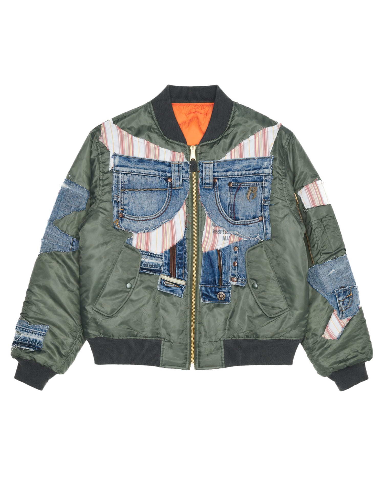 Ruff Ryder Light Wash Denim Bomber Jacket