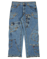 Medium Wash Rework Denim Jeans