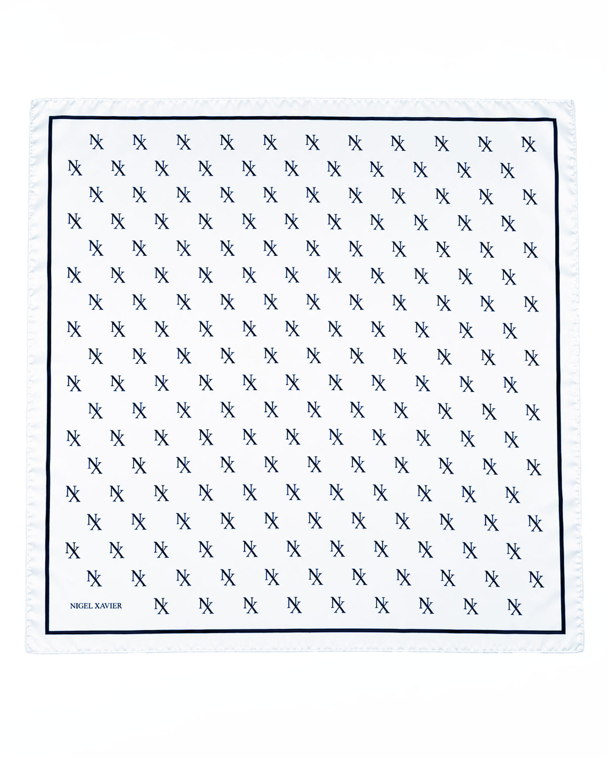 White Monogram Scarf