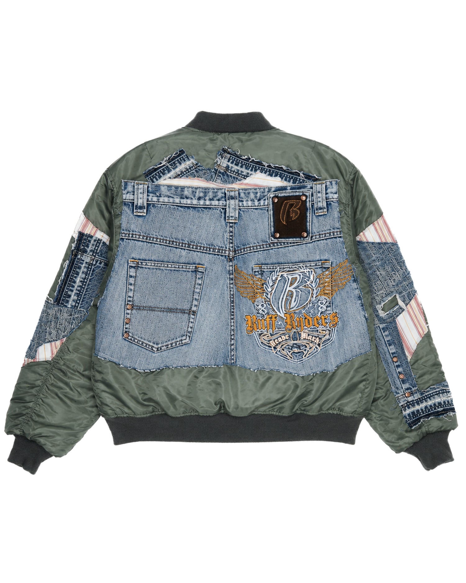 Ruff Ryder Light Wash Denim Bomber Jacket