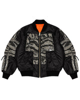 Urban Tiger Camo Cargo Bomber Jacket