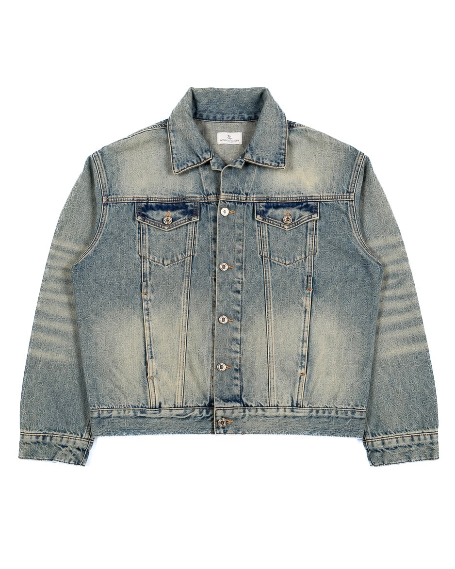 Logo Patch Denim Trucker Jacket