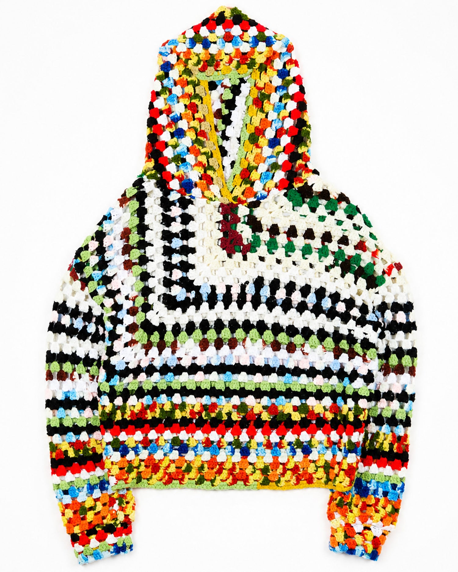 Multicolored Crochet Pullover